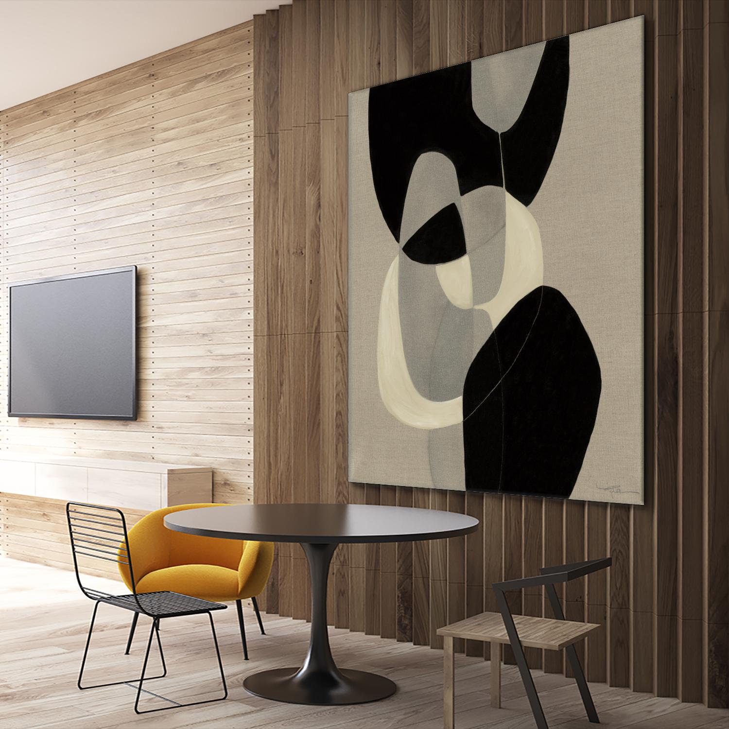 Gravity III by Kippi Leonard on GIANT ART - beige organic shapes