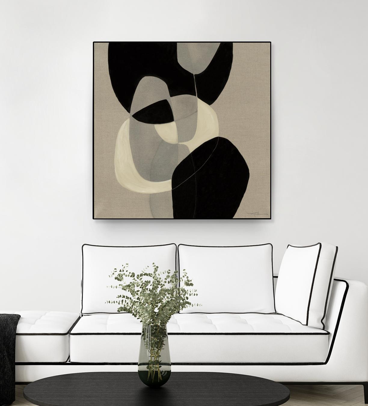 Gravity III by Kippi Leonard on GIANT ART - beige organic shapes