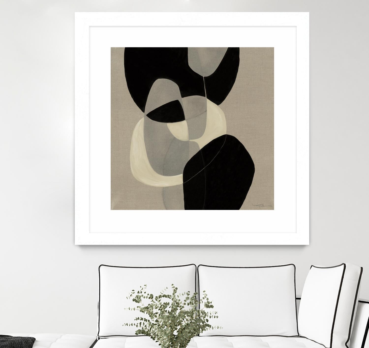 Gravity III by Kippi Leonard on GIANT ART - beige organic shapes