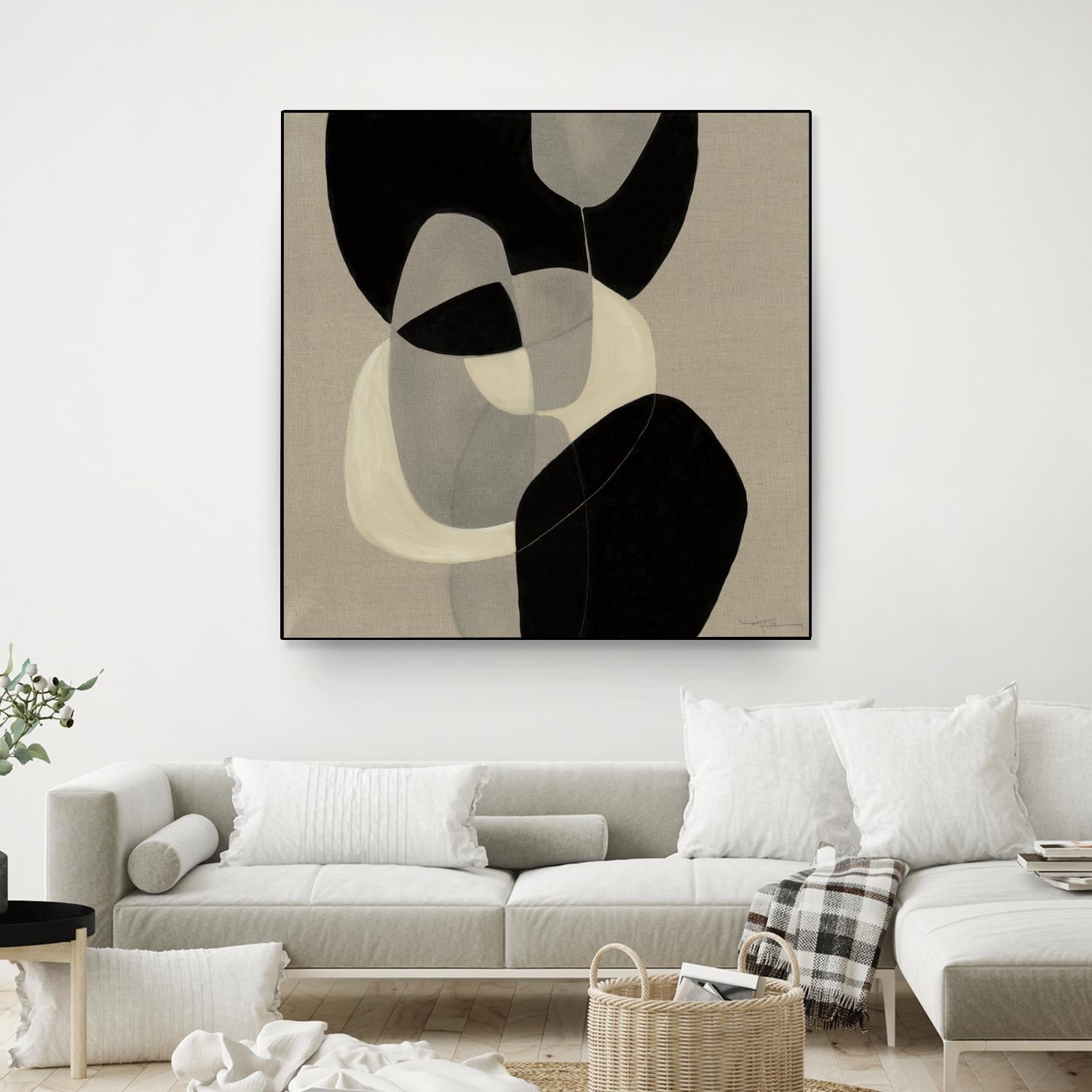 Gravity III by Kippi Leonard on GIANT ART - beige organic shapes