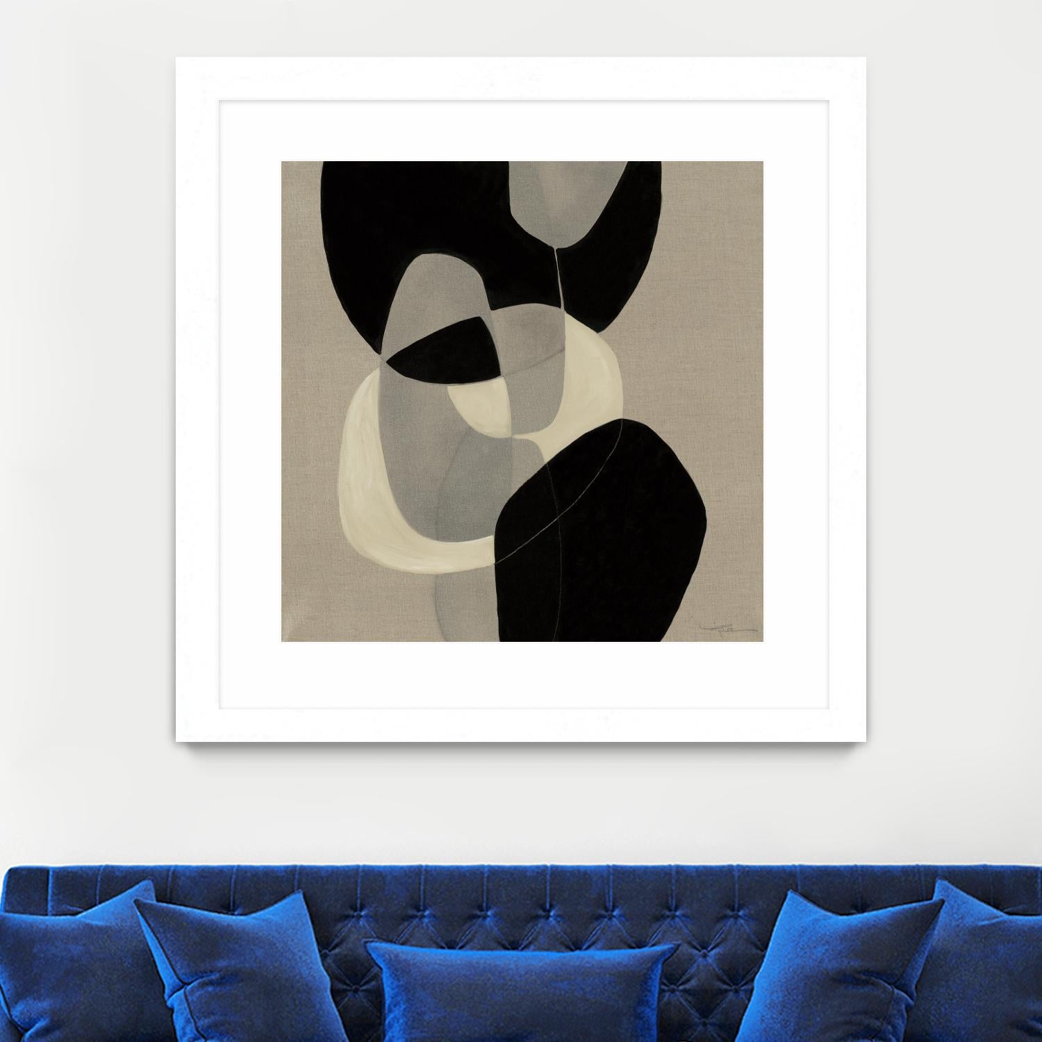 Gravity III by Kippi Leonard on GIANT ART - beige organic shapes