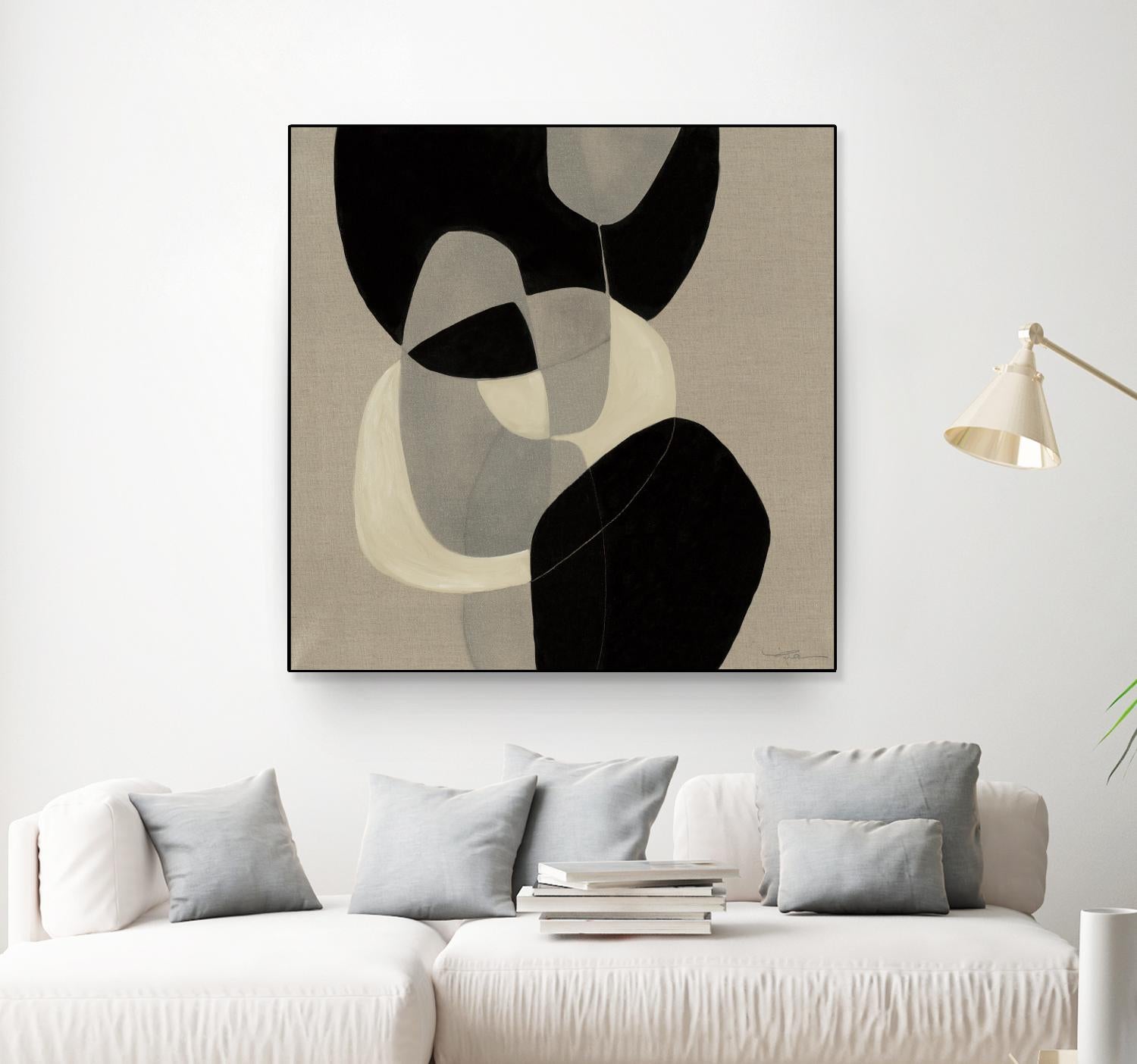 Gravity III by Kippi Leonard on GIANT ART - beige organic shapes