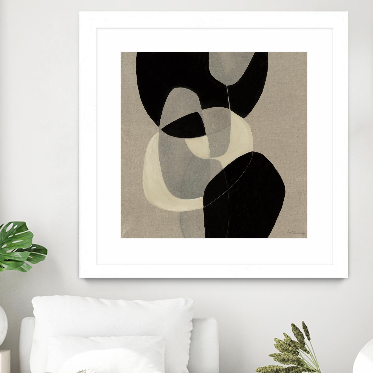 Gravity III by Kippi Leonard on GIANT ART - beige organic shapes