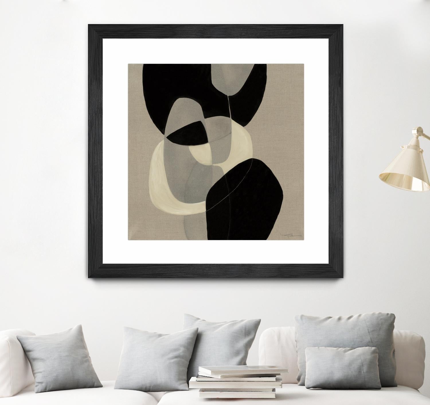 Gravity III by Kippi Leonard on GIANT ART - beige organic shapes