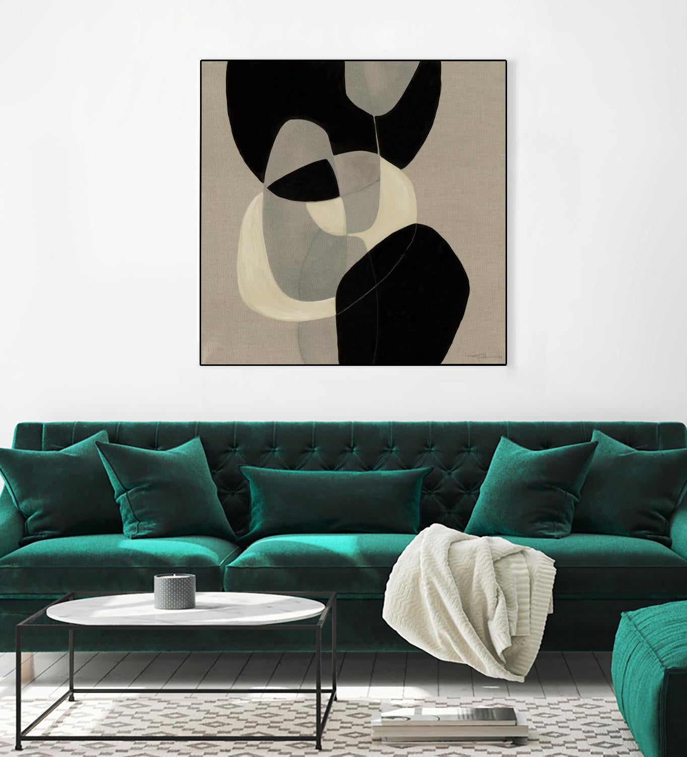 Gravity III by Kippi Leonard on GIANT ART - beige organic shapes