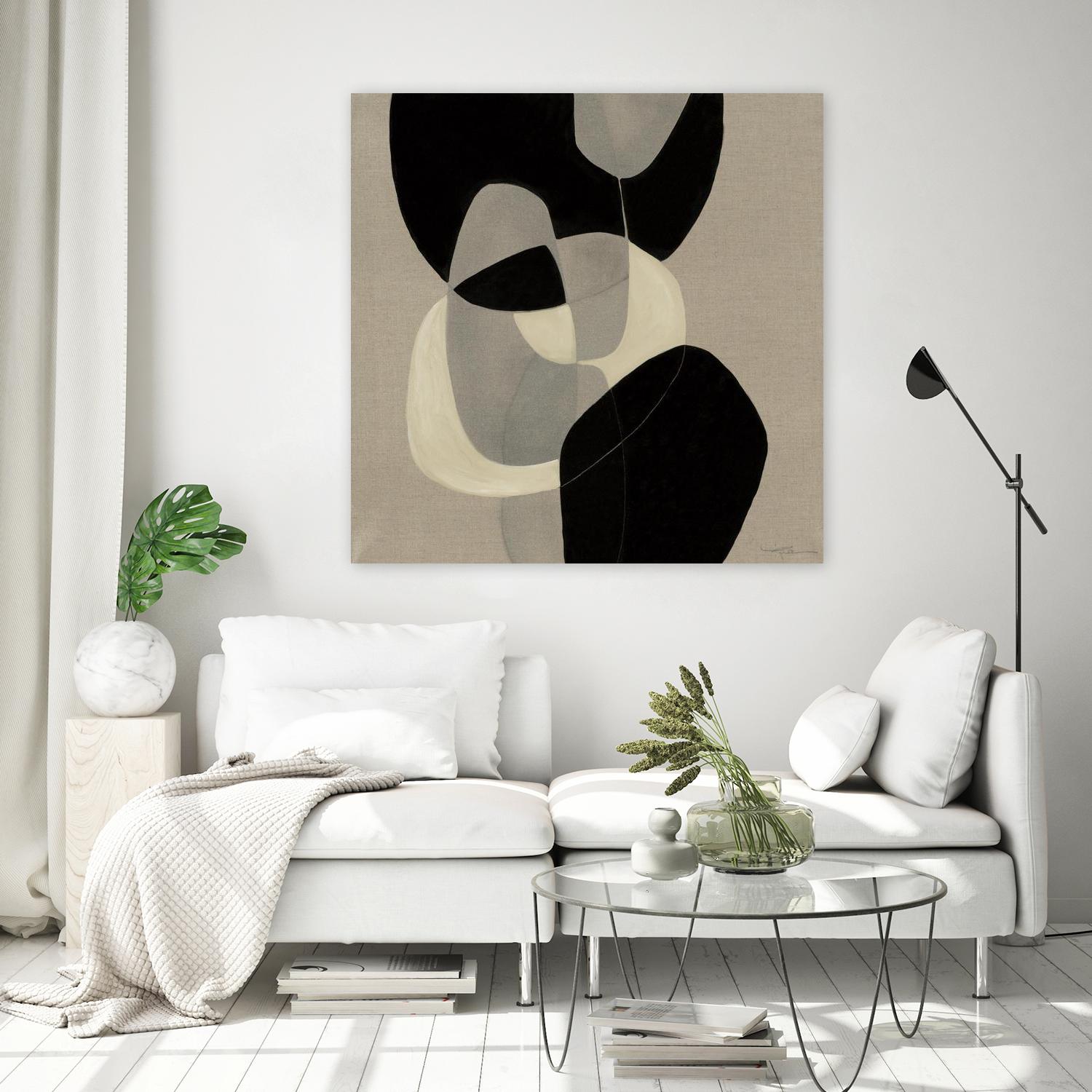 Gravity III by Kippi Leonard on GIANT ART - beige organic shapes