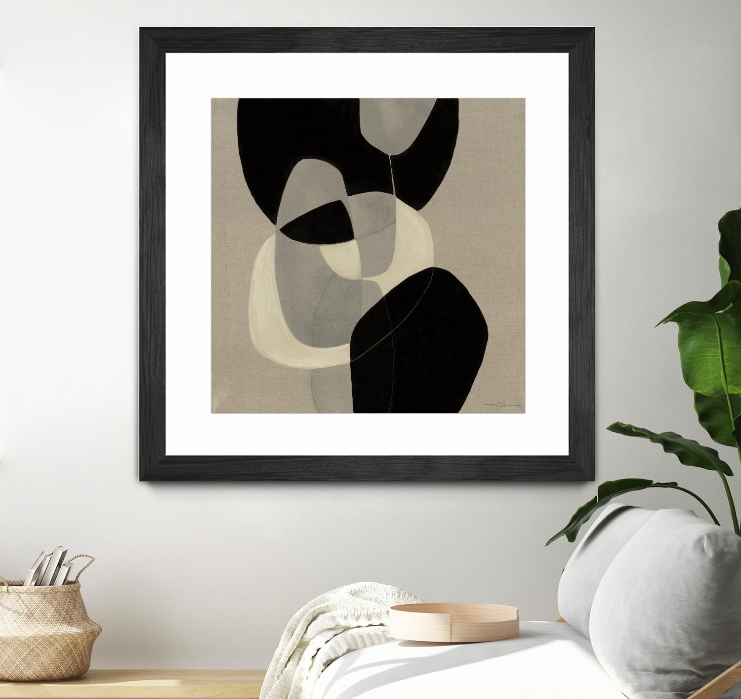 Gravity III by Kippi Leonard on GIANT ART - beige organic shapes