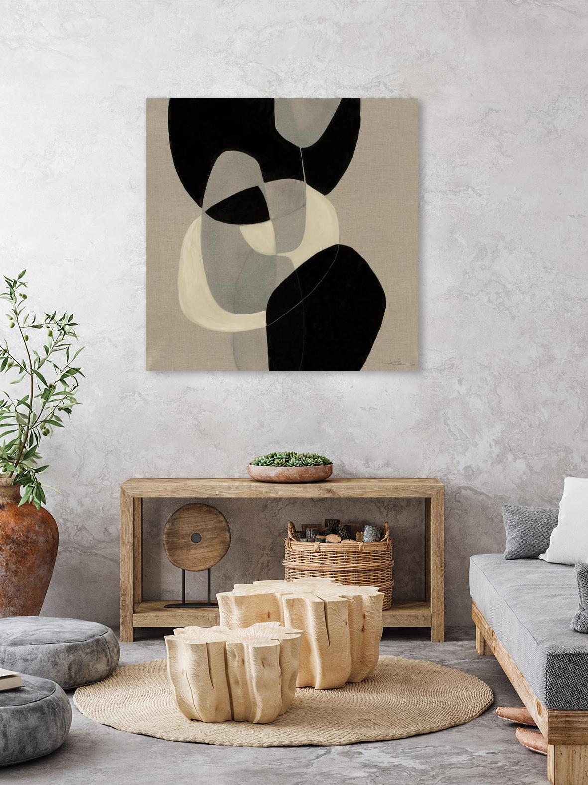 Gravity III by Kippi Leonard on GIANT ART - beige organic shapes