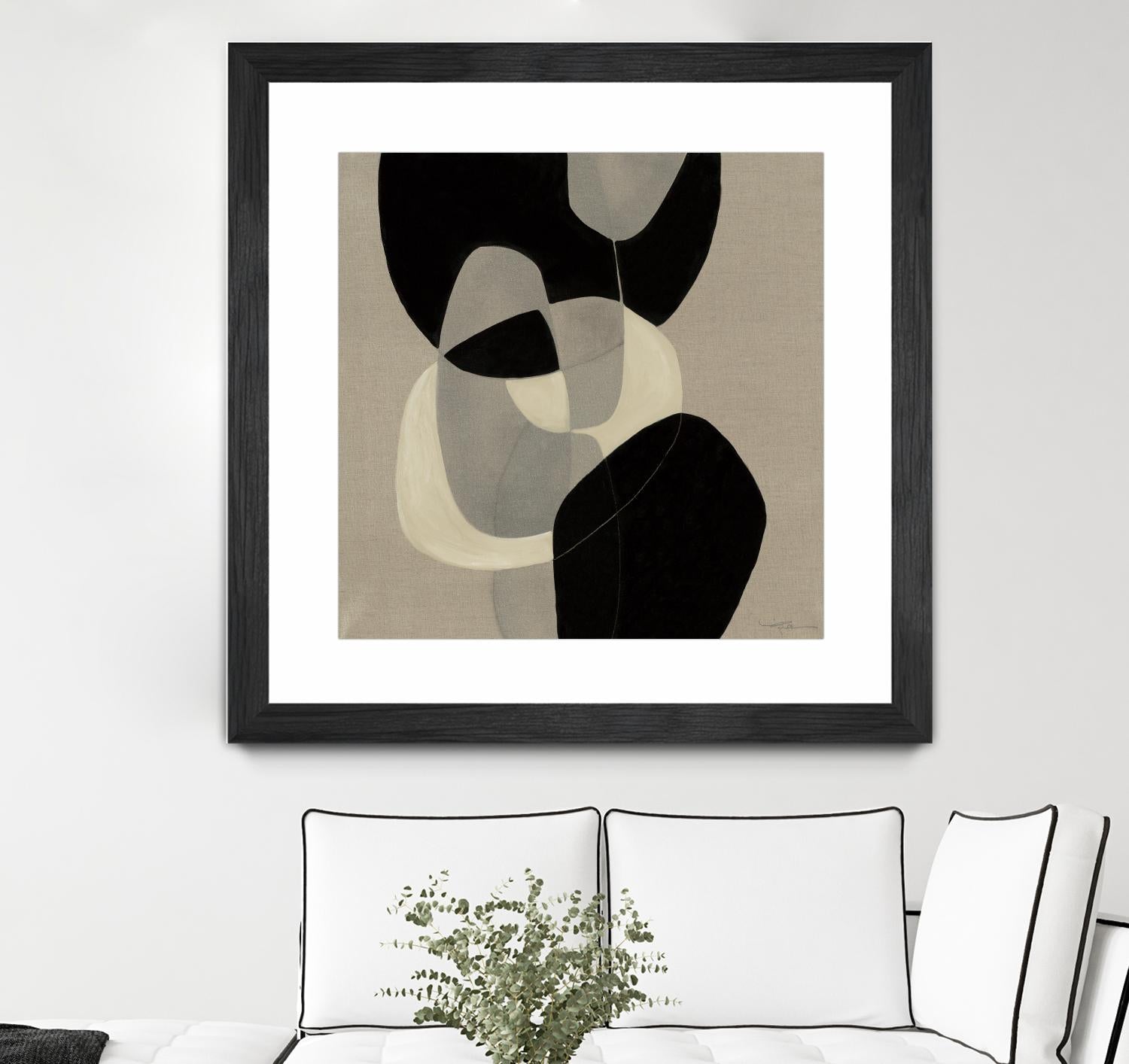 Gravity III by Kippi Leonard on GIANT ART - beige organic shapes