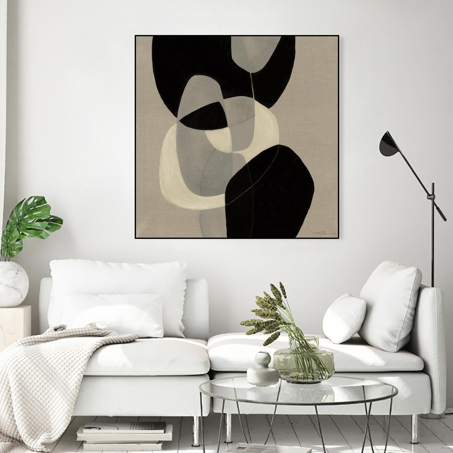 Gravity III by Kippi Leonard on GIANT ART - beige organic shapes