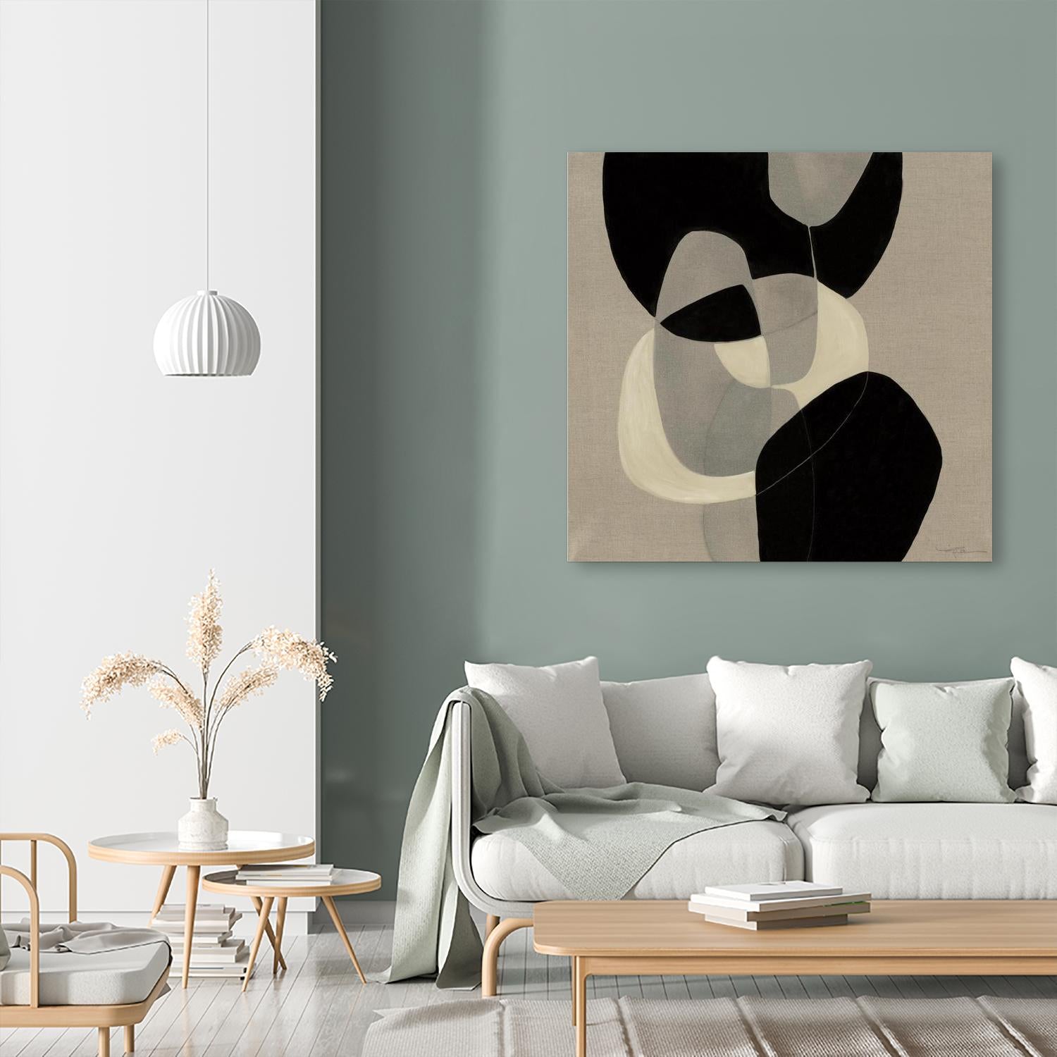 Gravity III by Kippi Leonard on GIANT ART - beige organic shapes