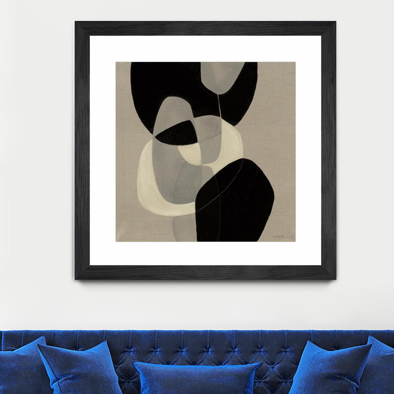 Gravity III by Kippi Leonard on GIANT ART - beige organic shapes