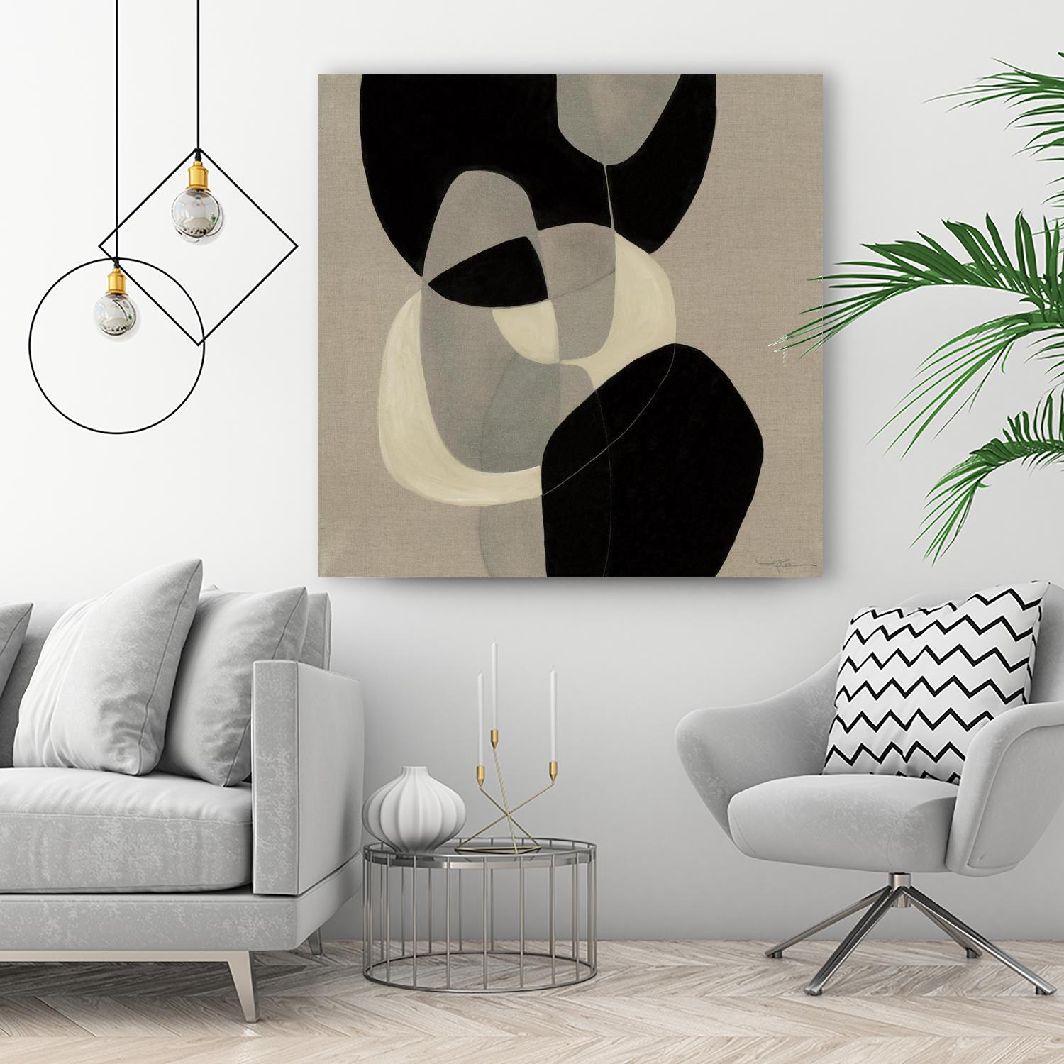 Gravity III by Kippi Leonard on GIANT ART - beige organic shapes