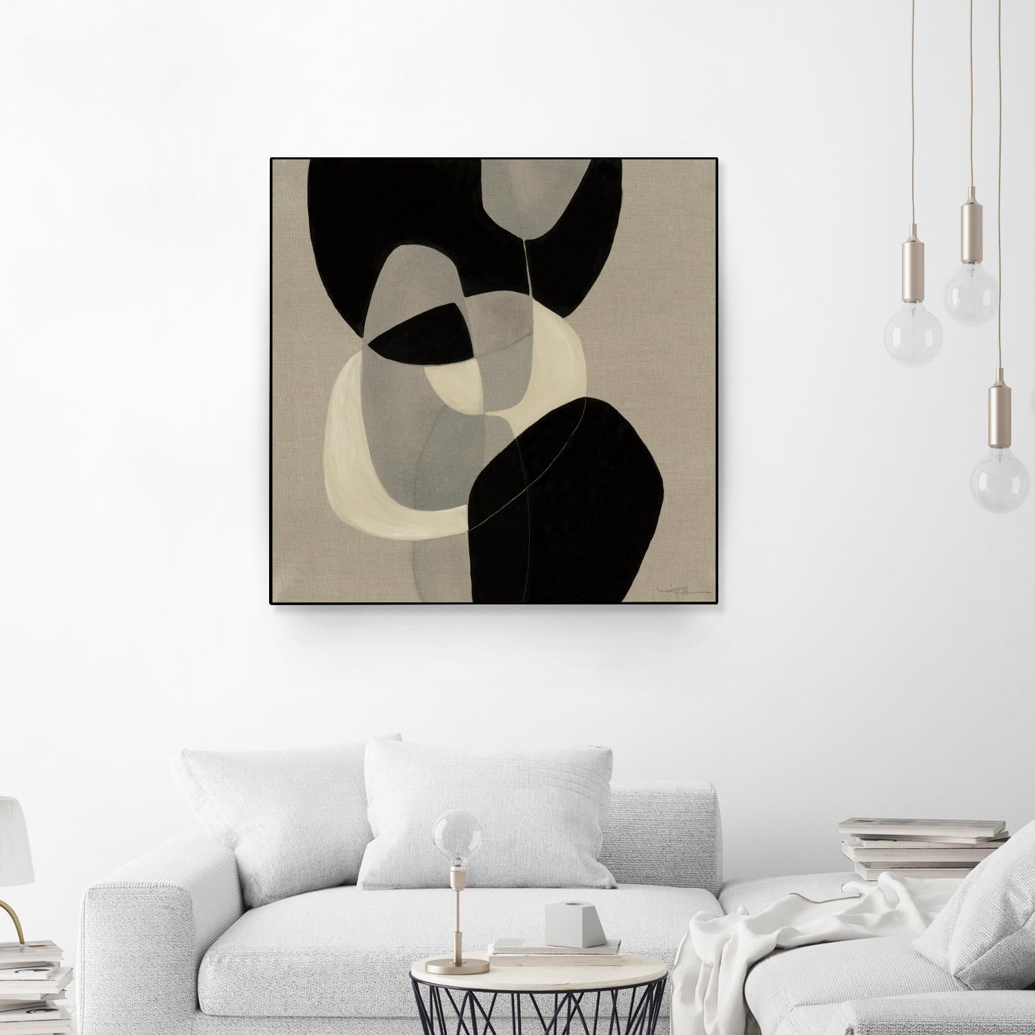 Gravity III by Kippi Leonard on GIANT ART - beige organic shapes