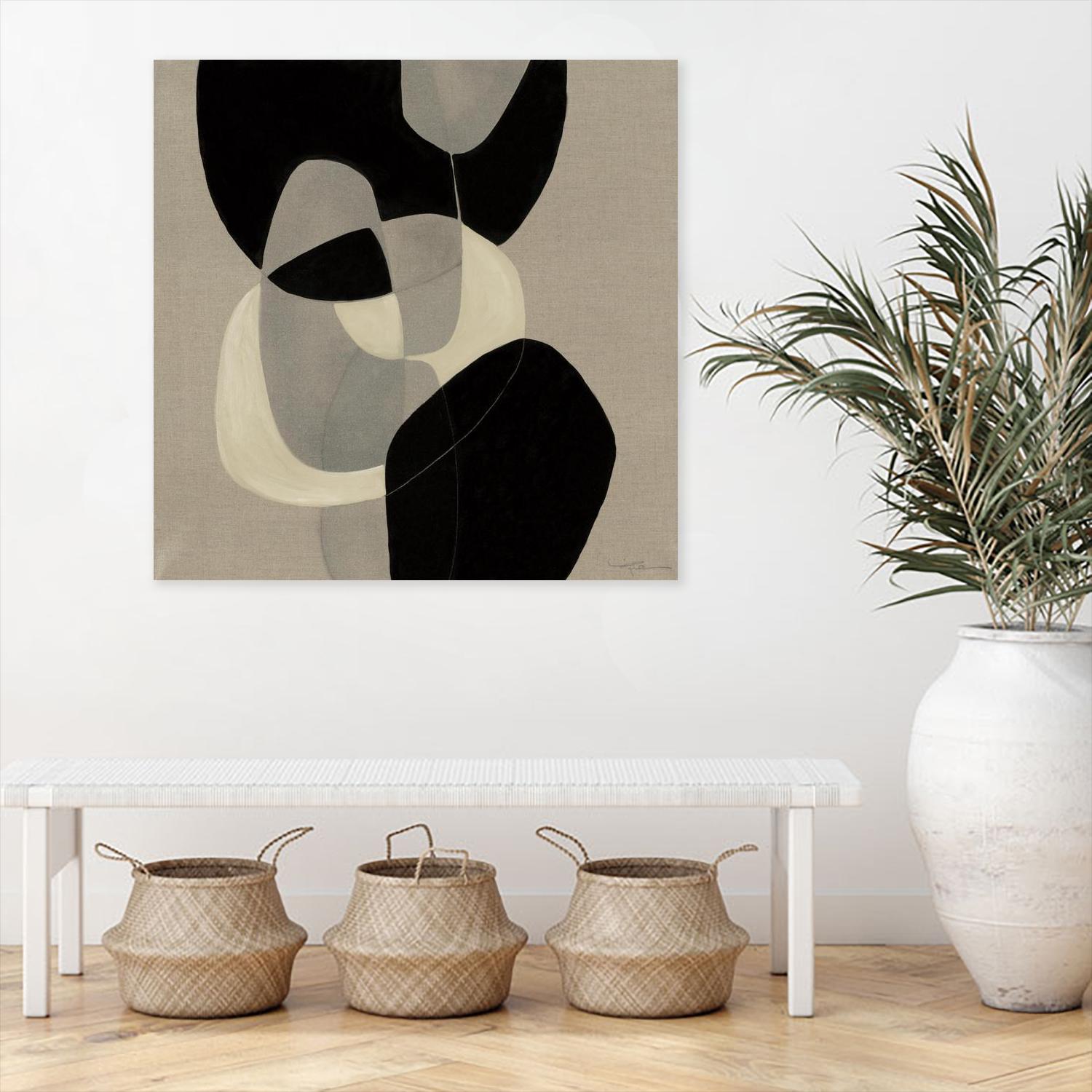 Gravity III by Kippi Leonard on GIANT ART - beige organic shapes