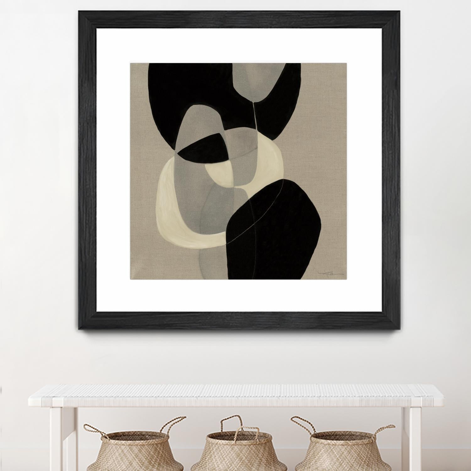 Gravity III by Kippi Leonard on GIANT ART - beige organic shapes