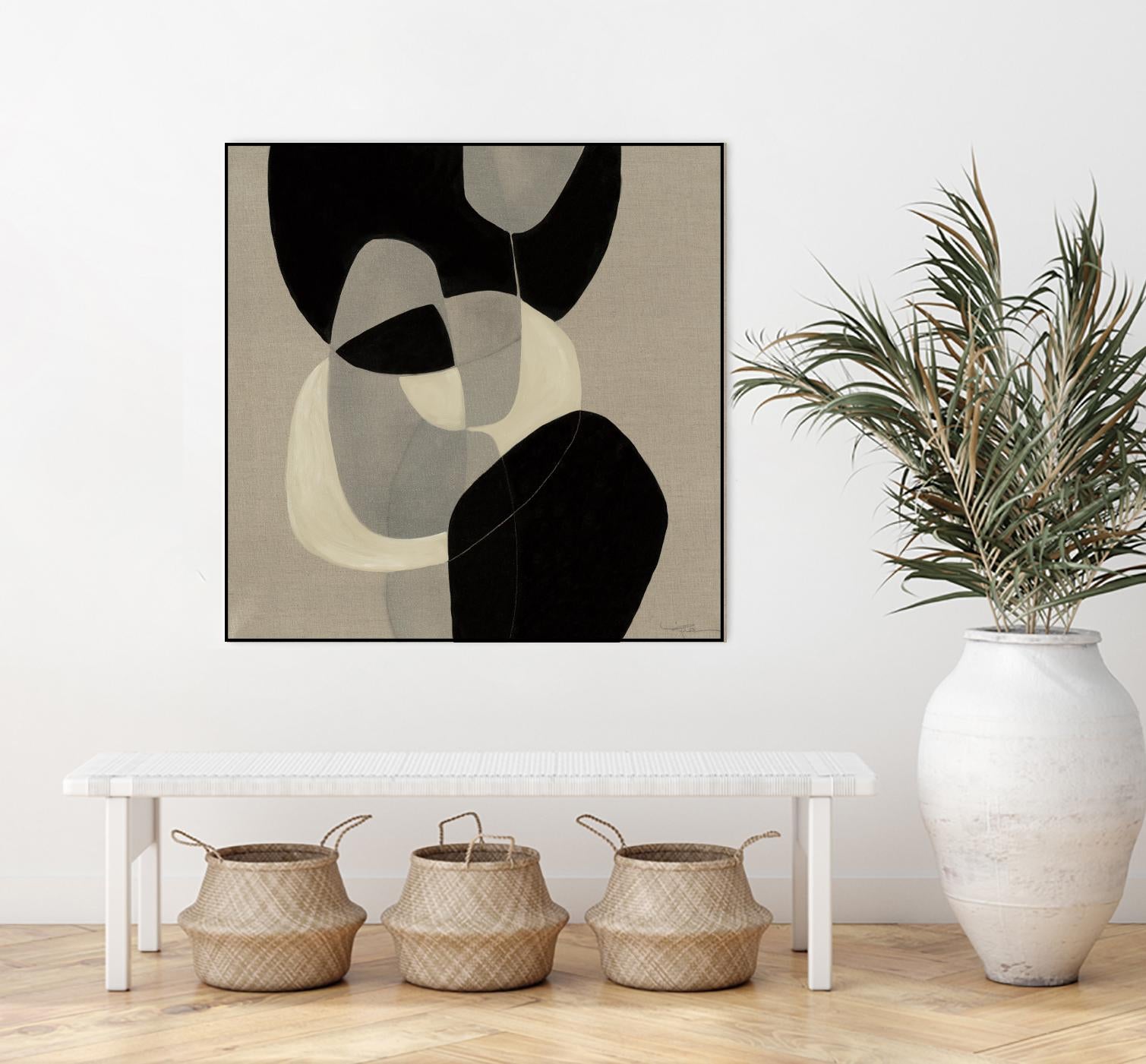 Gravity III by Kippi Leonard on GIANT ART - beige organic shapes