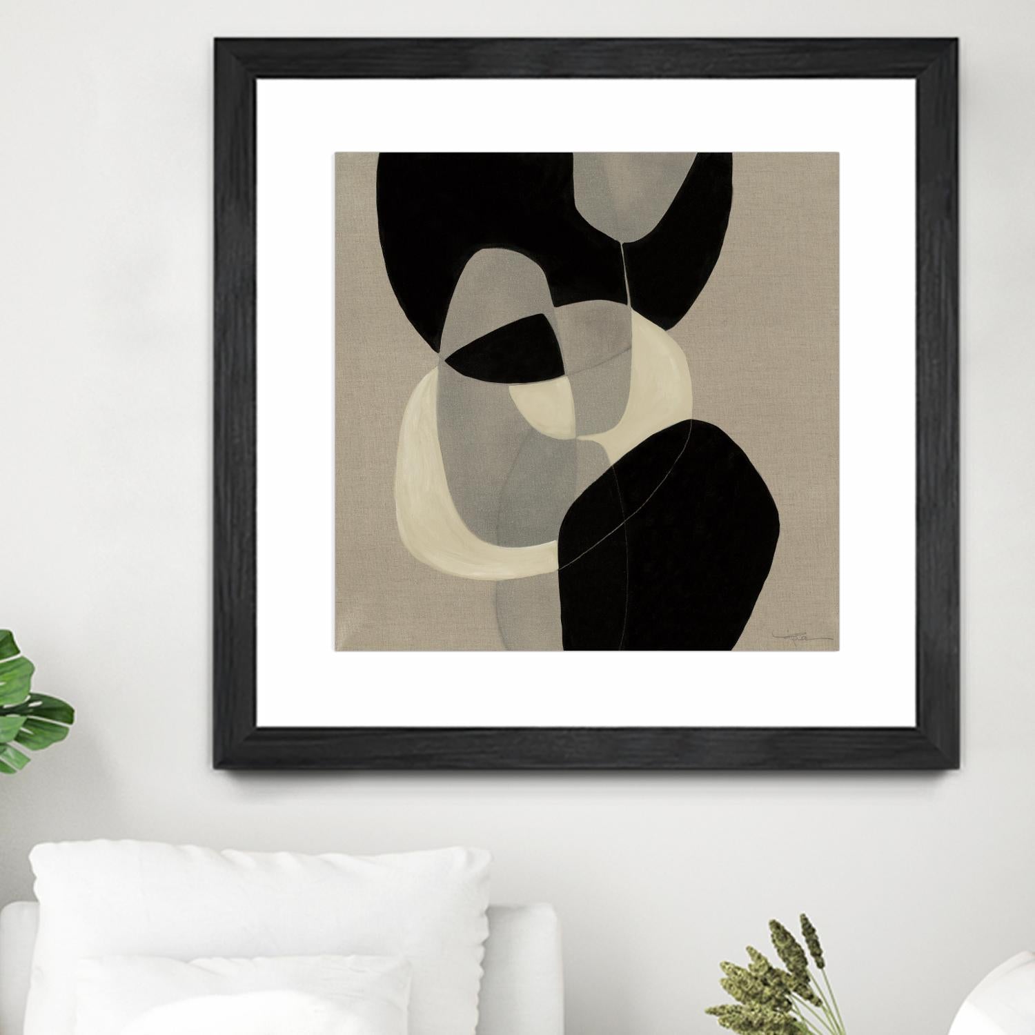 Gravity III by Kippi Leonard on GIANT ART - beige organic shapes