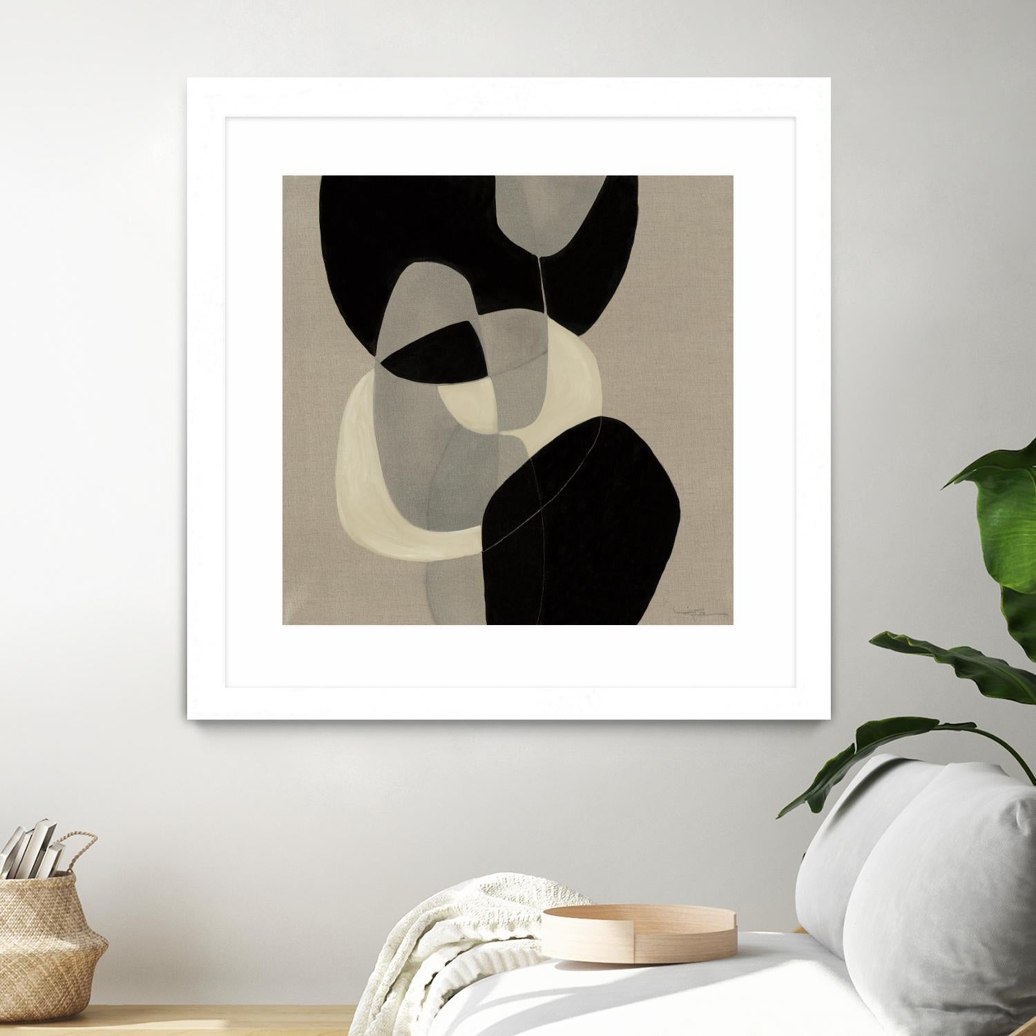 Gravity III by Kippi Leonard on GIANT ART - beige organic shapes