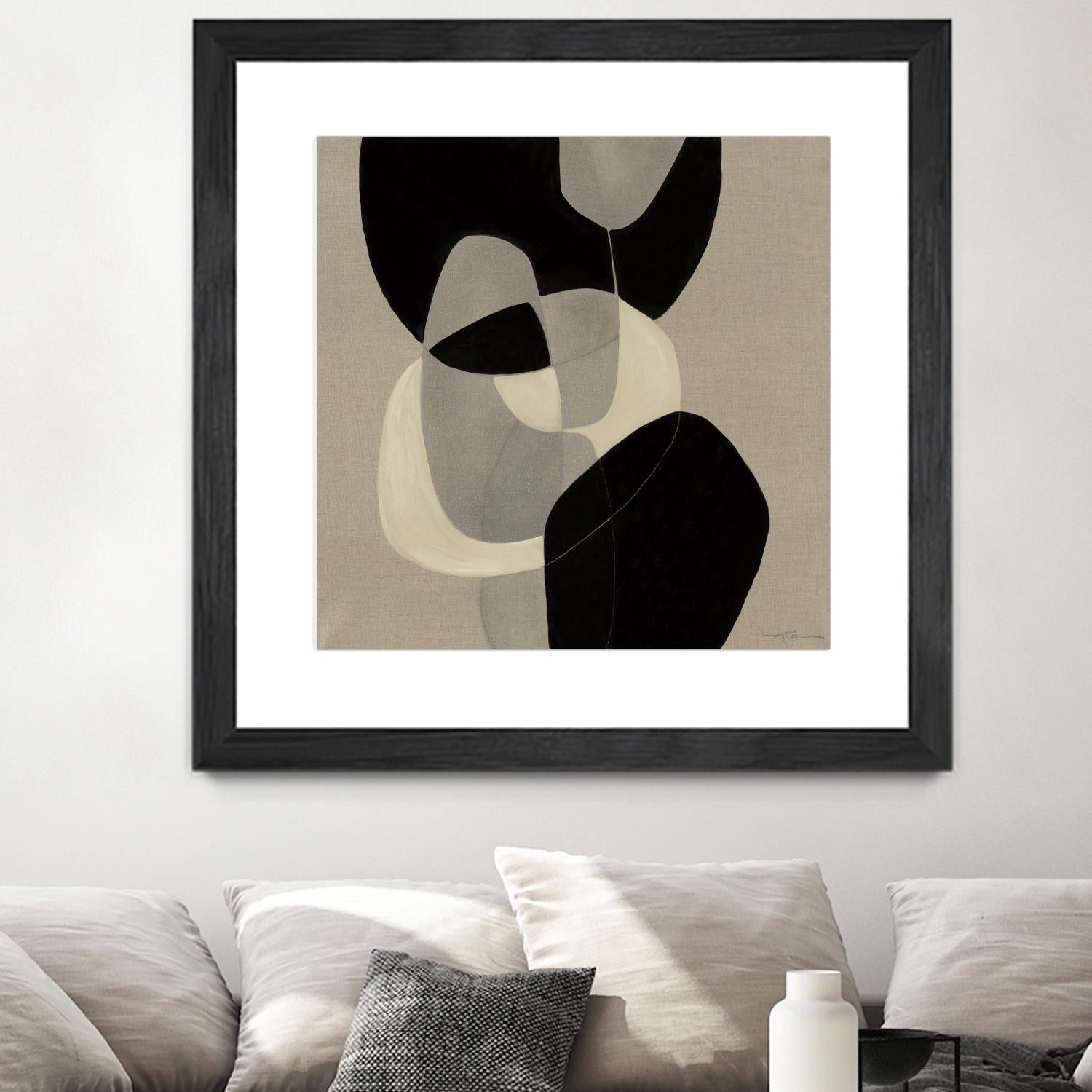 Gravity III by Kippi Leonard on GIANT ART - beige organic shapes