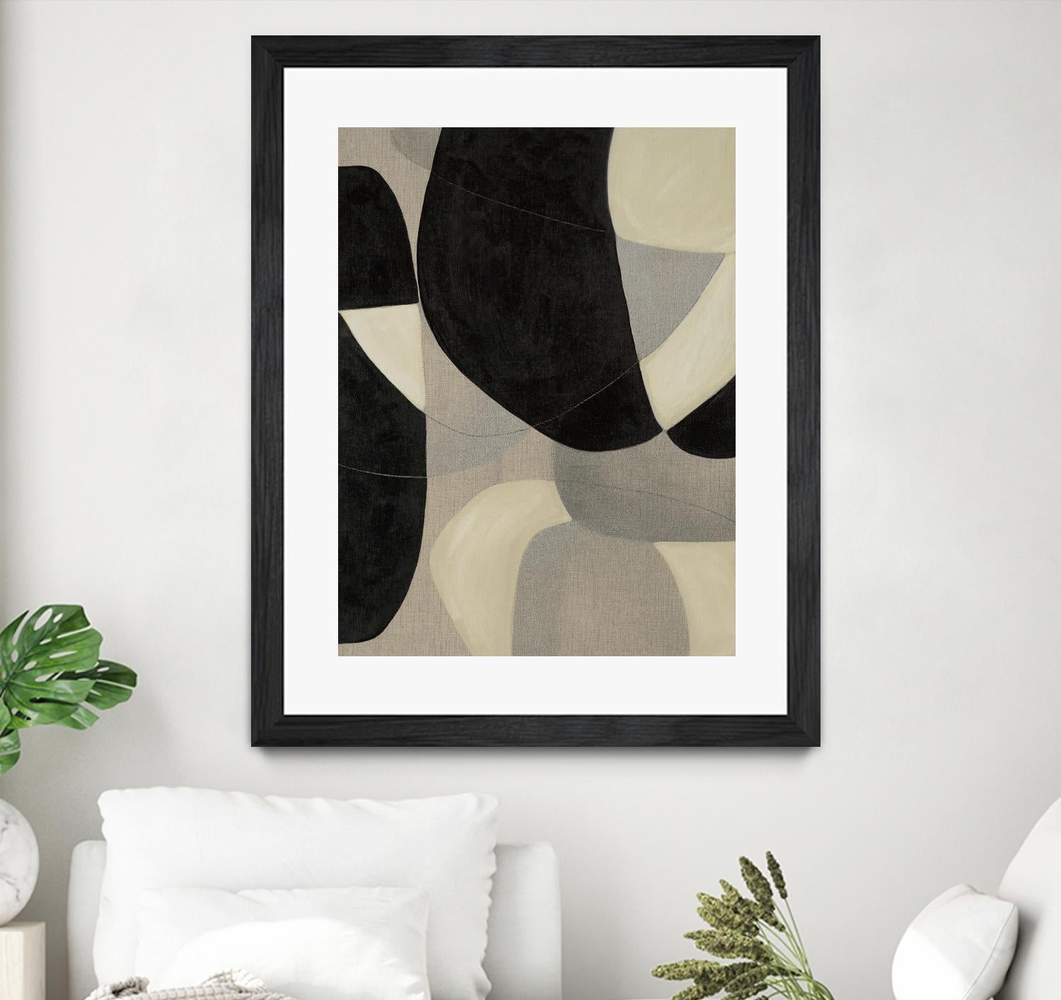 Gravity IV by Kippi Leonard on GIANT ART - blacks organic shapes