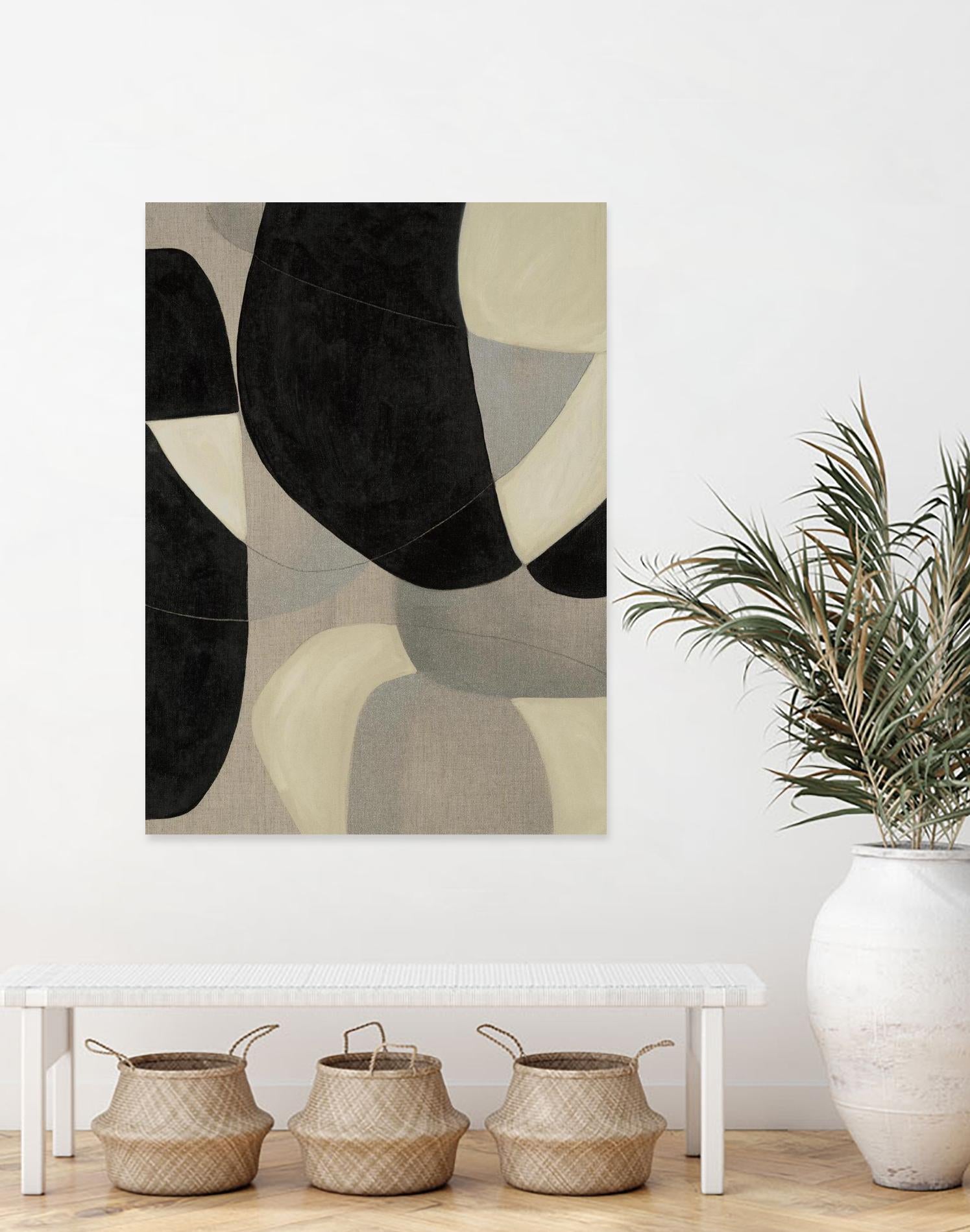 Gravity IV by Kippi Leonard on GIANT ART - blacks organic shapes