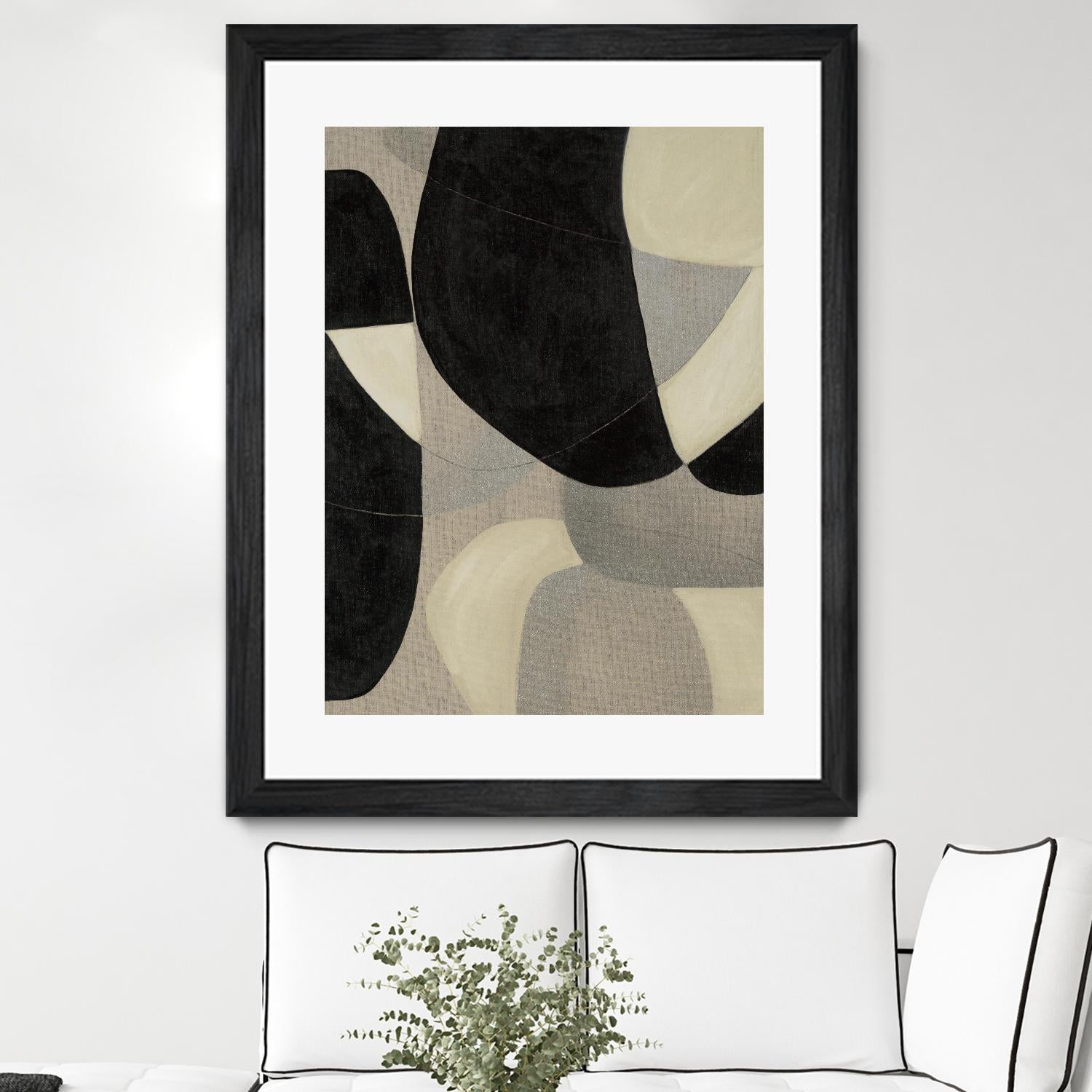 Gravity IV by Kippi Leonard on GIANT ART - blacks organic shapes