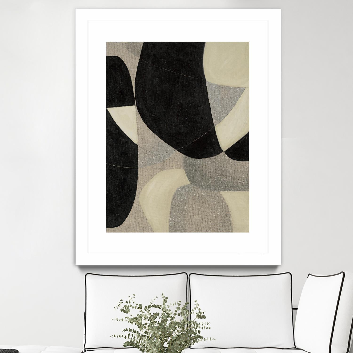 Gravity IV by Kippi Leonard on GIANT ART - blacks organic shapes