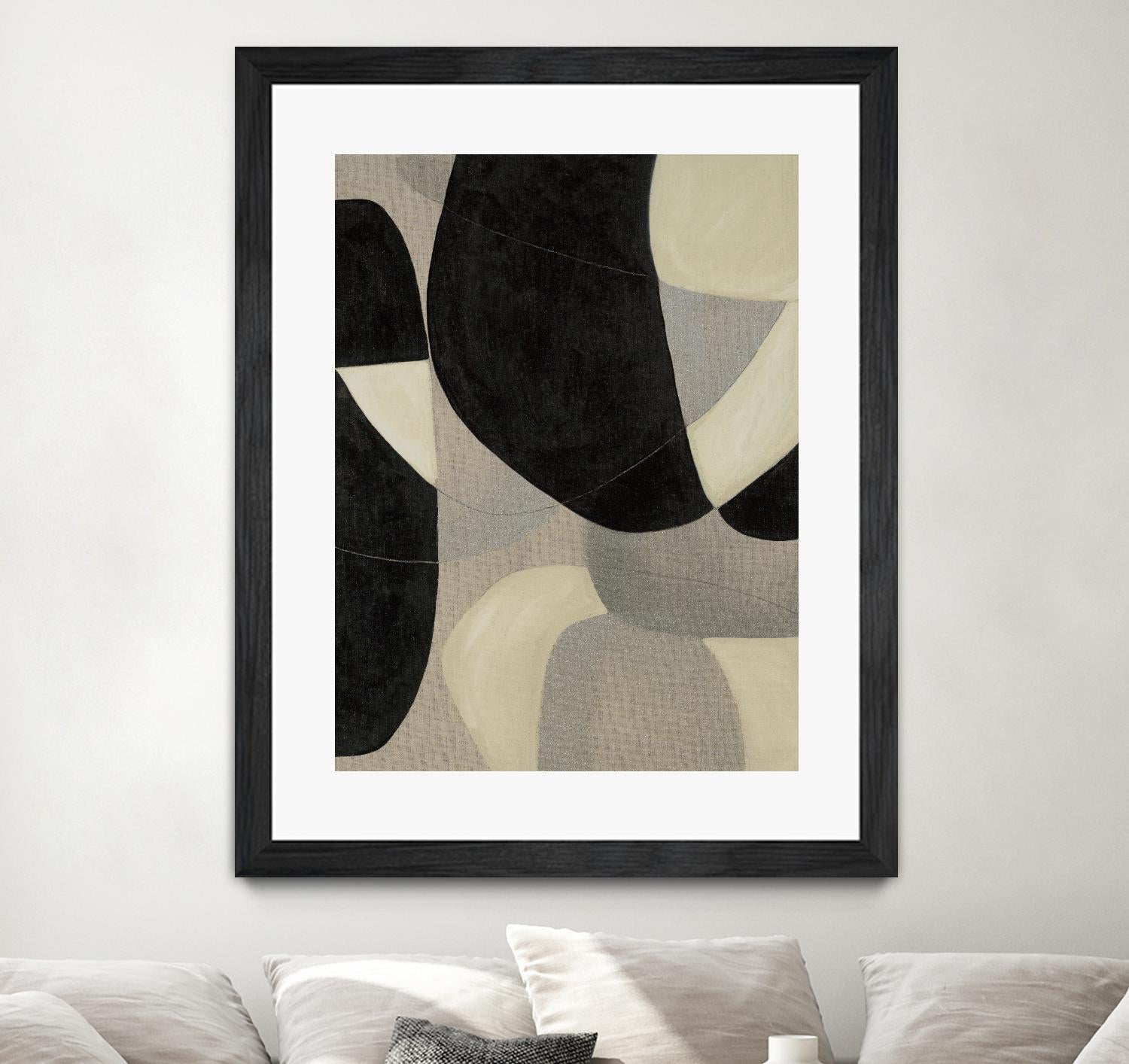 Gravity IV by Kippi Leonard on GIANT ART - blacks organic shapes