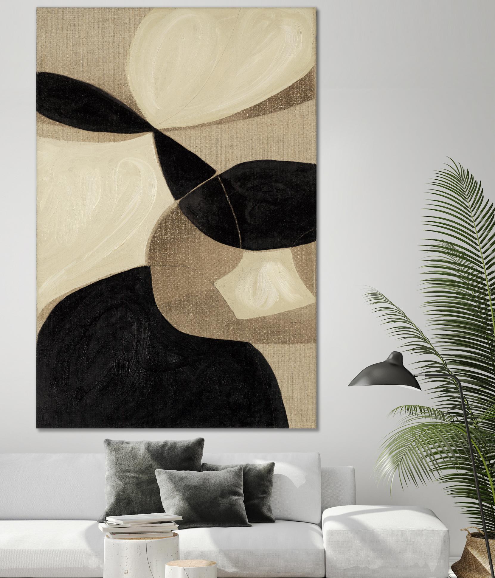 Attraction I by Kippi Leonard on GIANT ART - blacks organic shapes