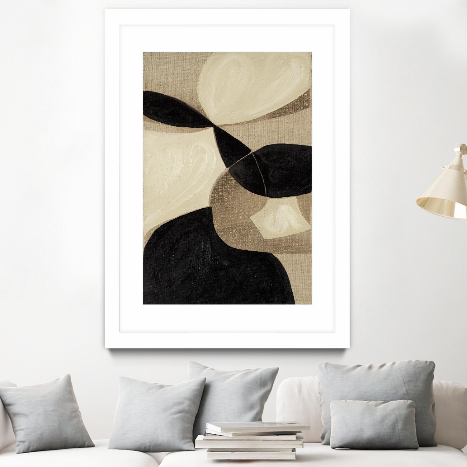 Attraction I by Kippi Leonard on GIANT ART - blacks organic shapes