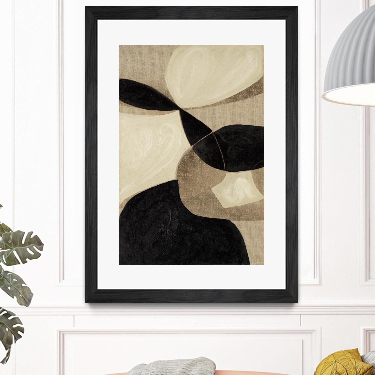 Attraction I by Kippi Leonard on GIANT ART - blacks organic shapes