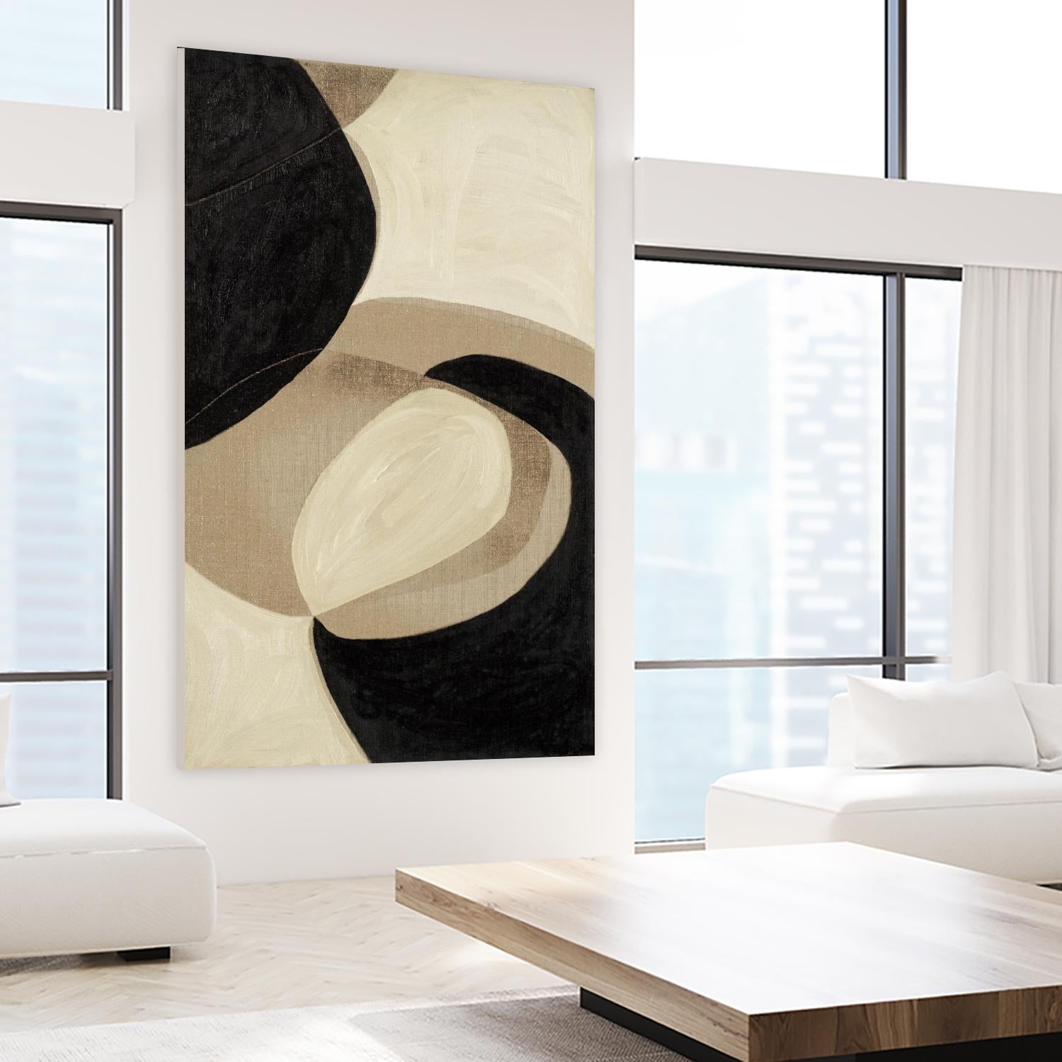 Attraction II by Kippi Leonard on GIANT ART - blacks organic shapes