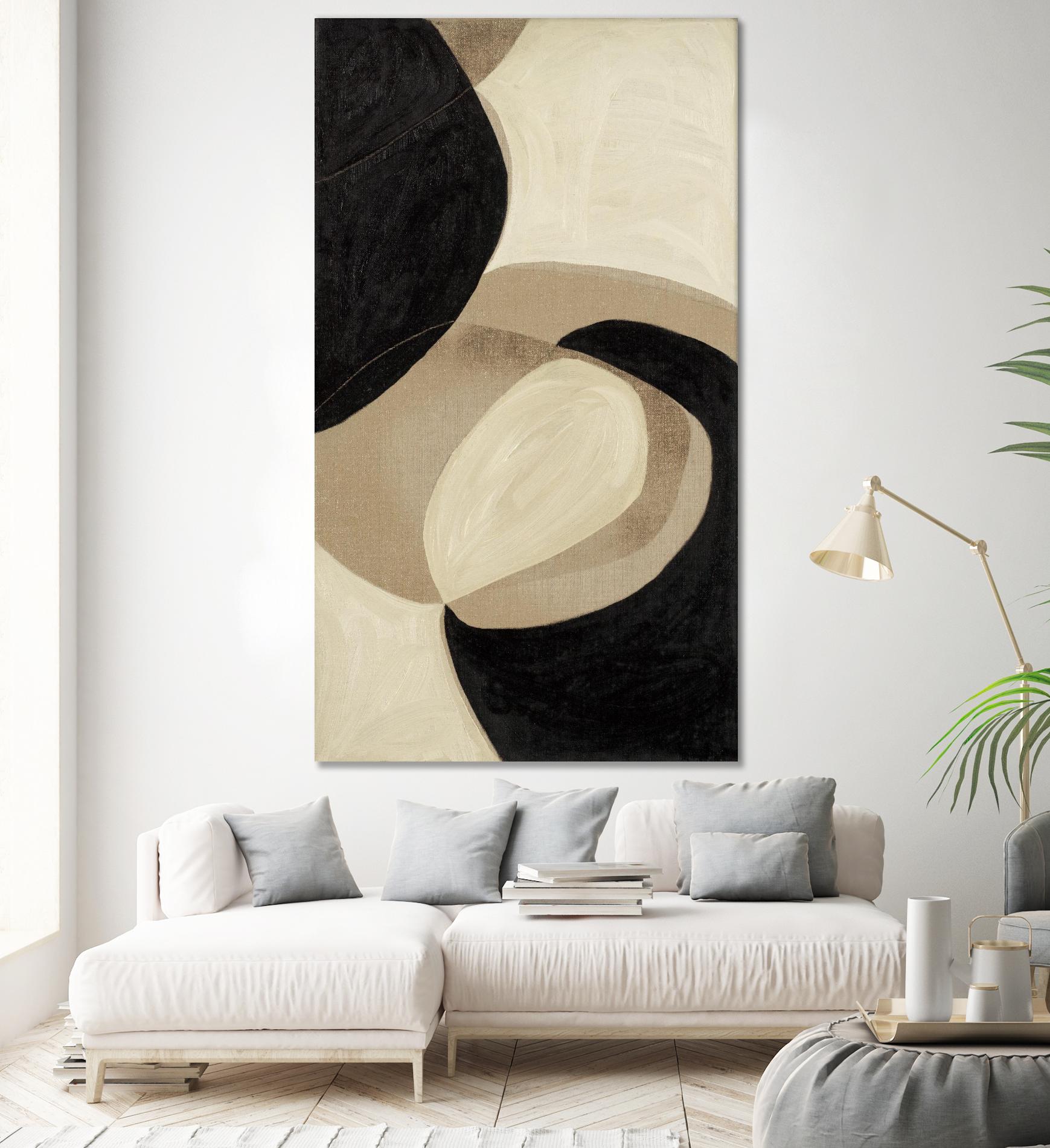 Attraction II by Kippi Leonard on GIANT ART - blacks organic shapes