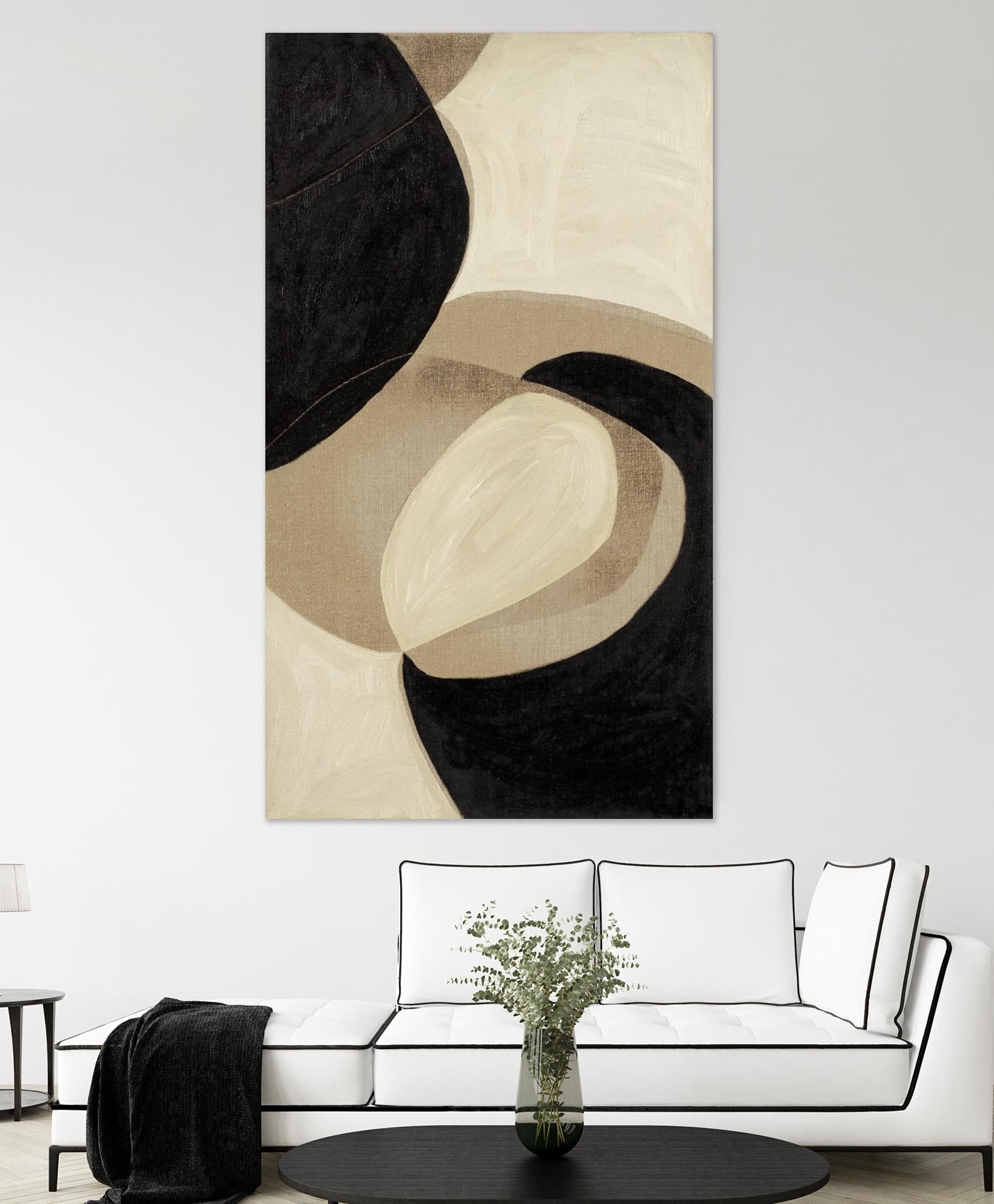 Attraction II by Kippi Leonard on GIANT ART - blacks organic shapes