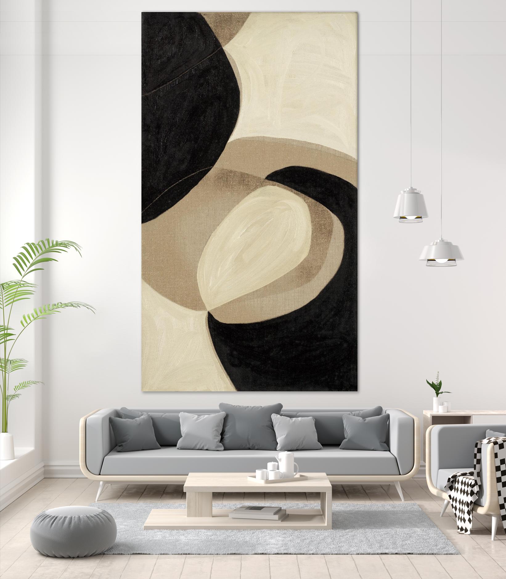 Attraction II by Kippi Leonard on GIANT ART - blacks organic shapes