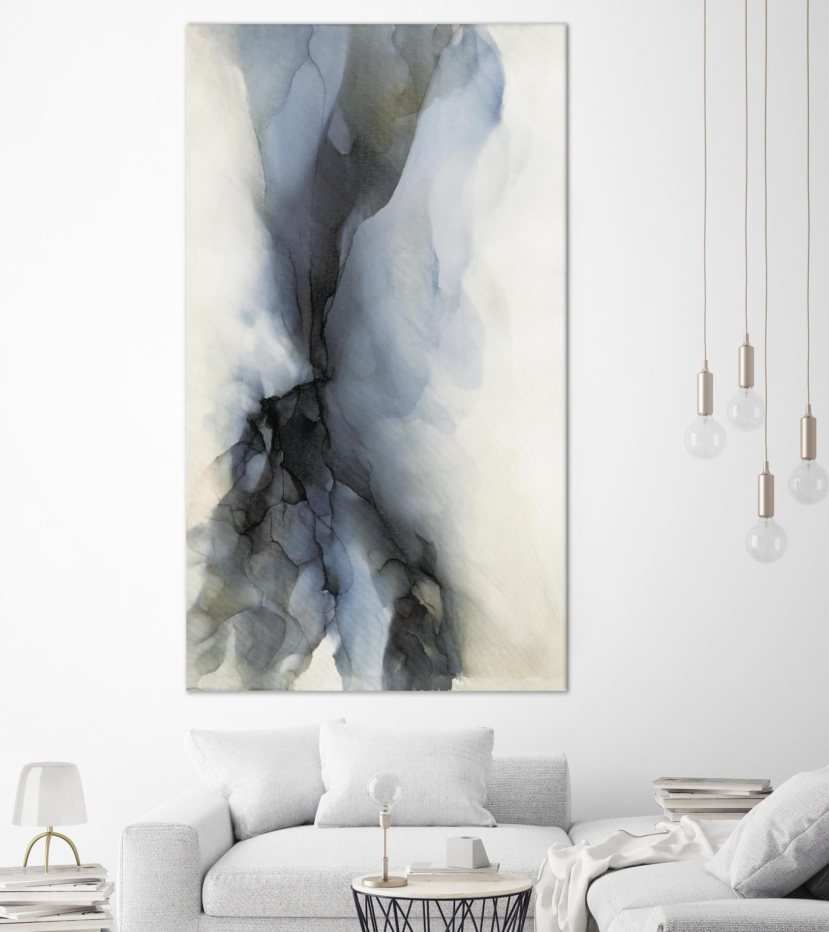 Reflection by Kippi Leonard on GIANT ART - blues fluid abstracts