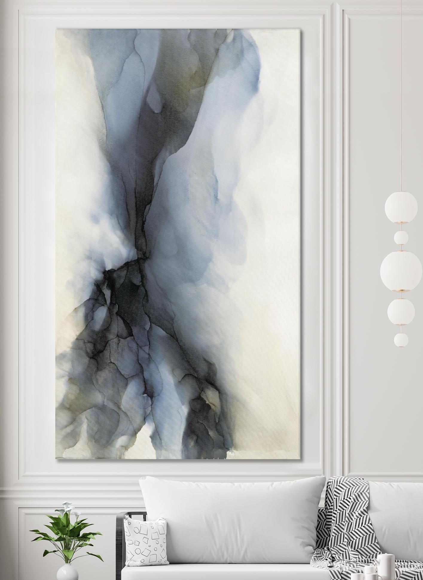 Reflection by Kippi Leonard on GIANT ART - blues fluid abstracts