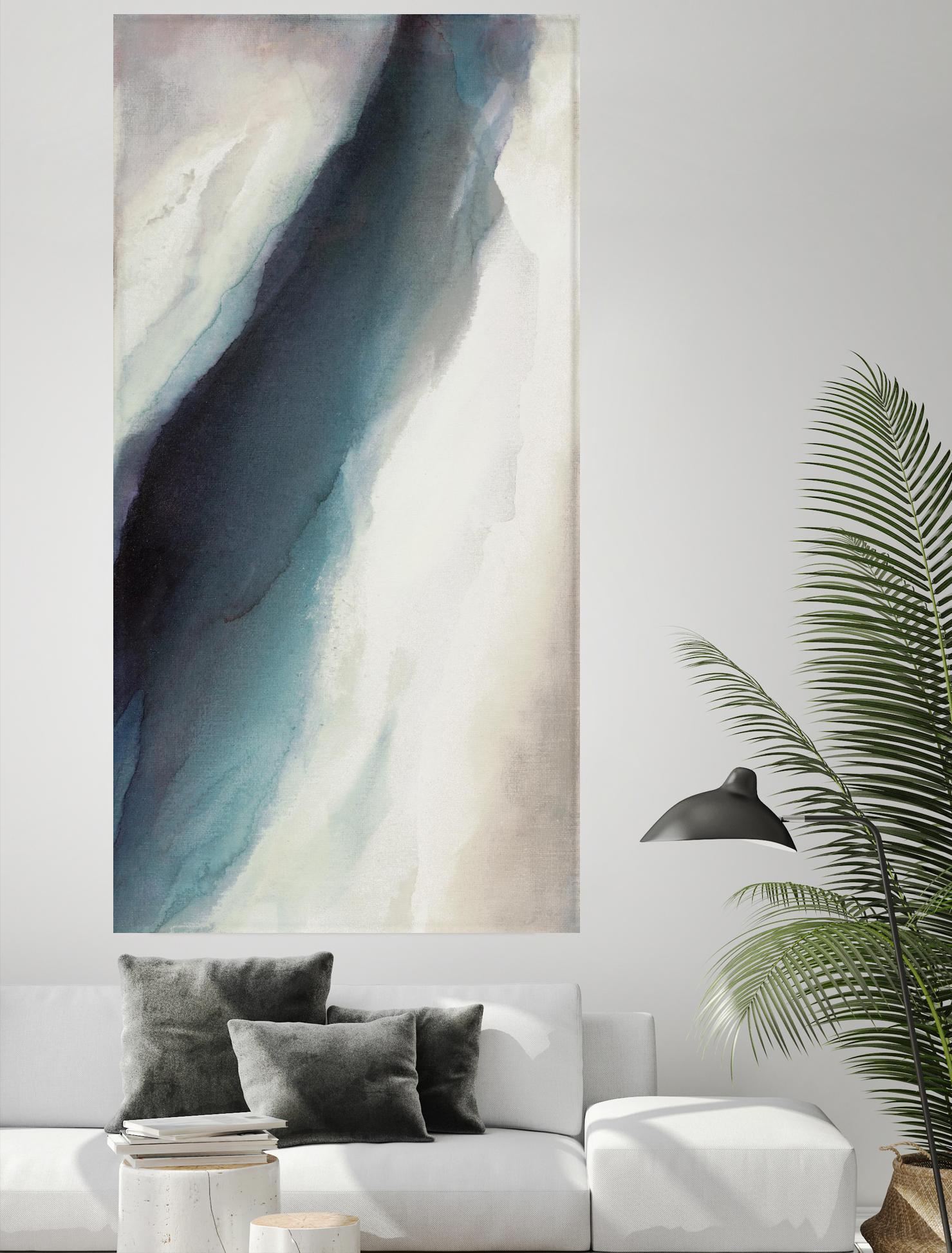 A Hui Hou by Kippi Leonard on GIANT ART - whites & creams fluid abstract blue