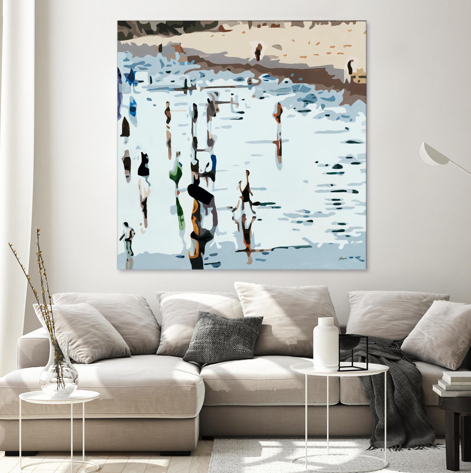 Self Reflection by Beth Ann Lawson on GIANT ART - blues coastal waves