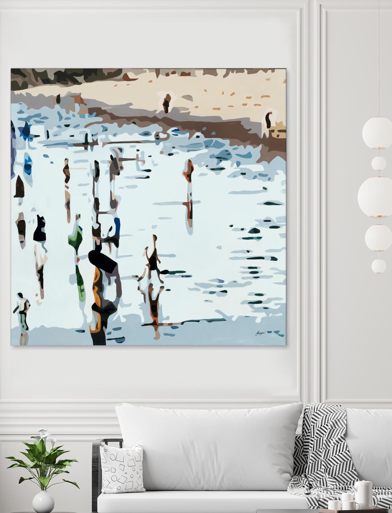 Self Reflection by Beth Ann Lawson on GIANT ART - blues coastal waves