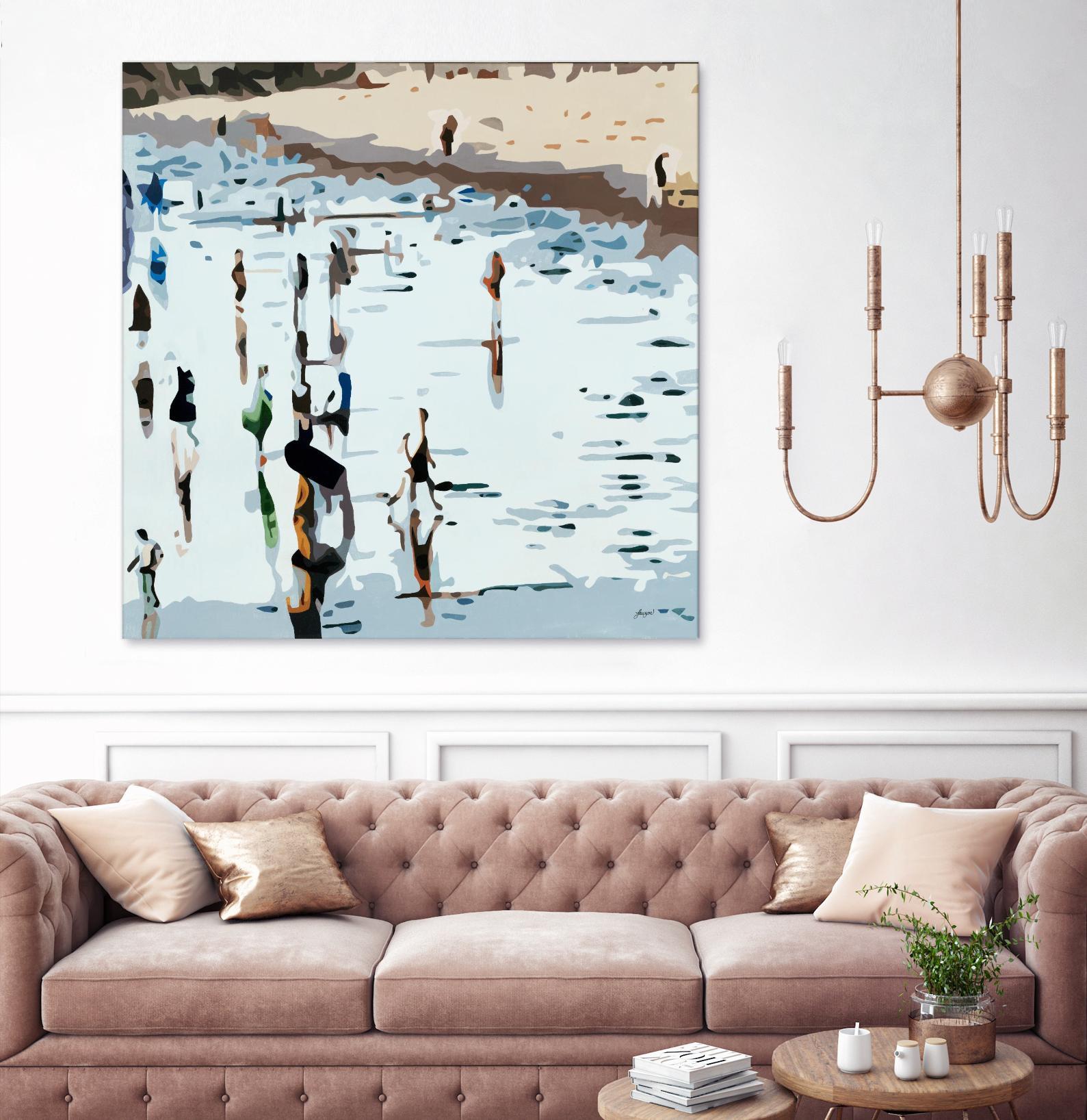 Self Reflection by Beth Ann Lawson on GIANT ART - blues coastal waves