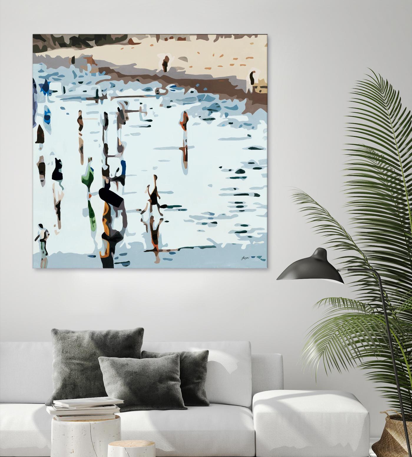 Self Reflection by Beth Ann Lawson on GIANT ART - blues coastal waves