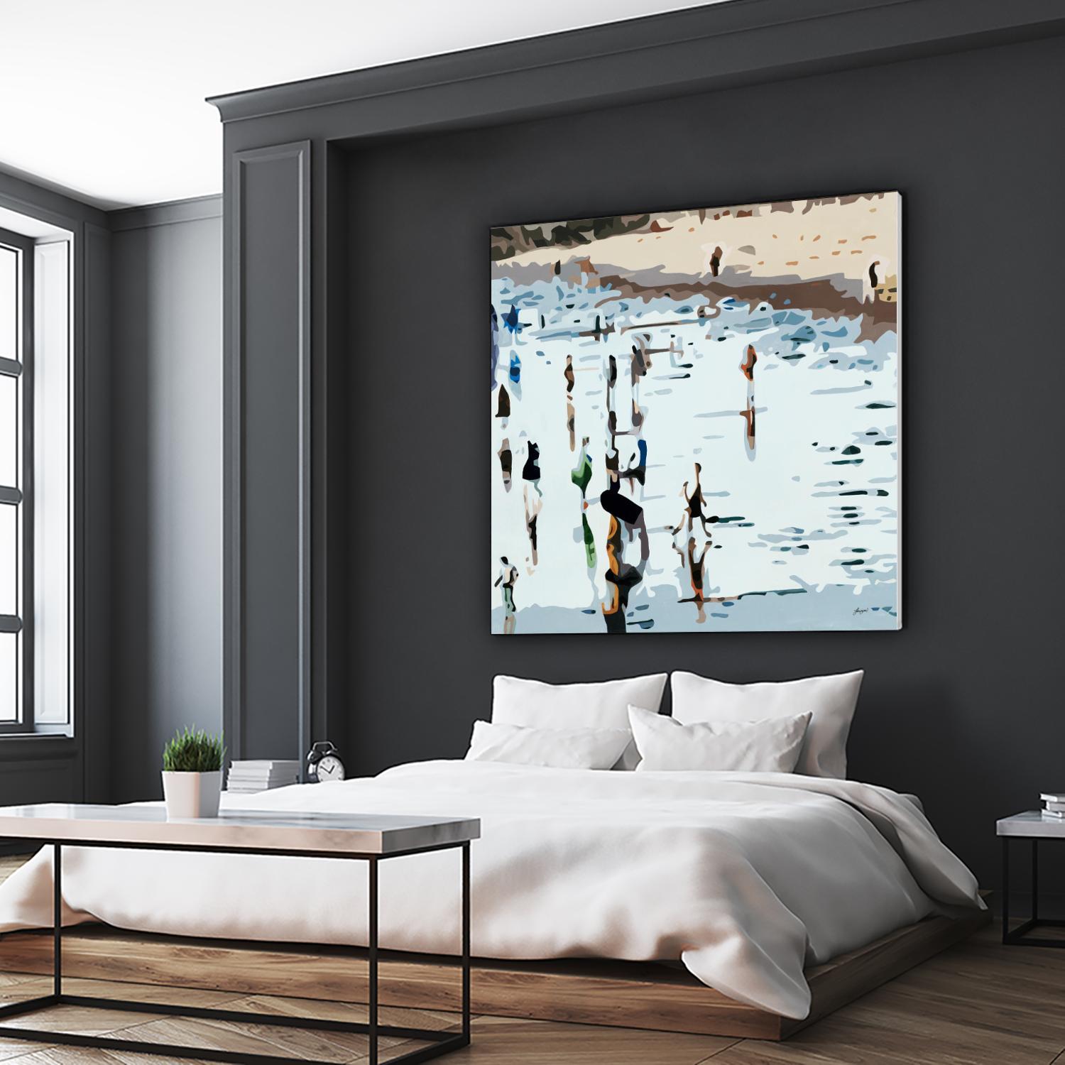 Self Reflection by Beth Ann Lawson on GIANT ART - blues coastal waves