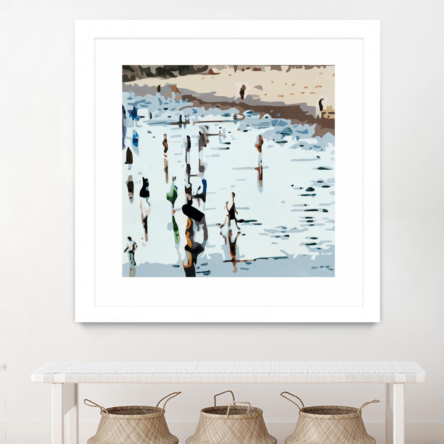 Self Reflection by Beth Ann Lawson on GIANT ART - blues coastal waves