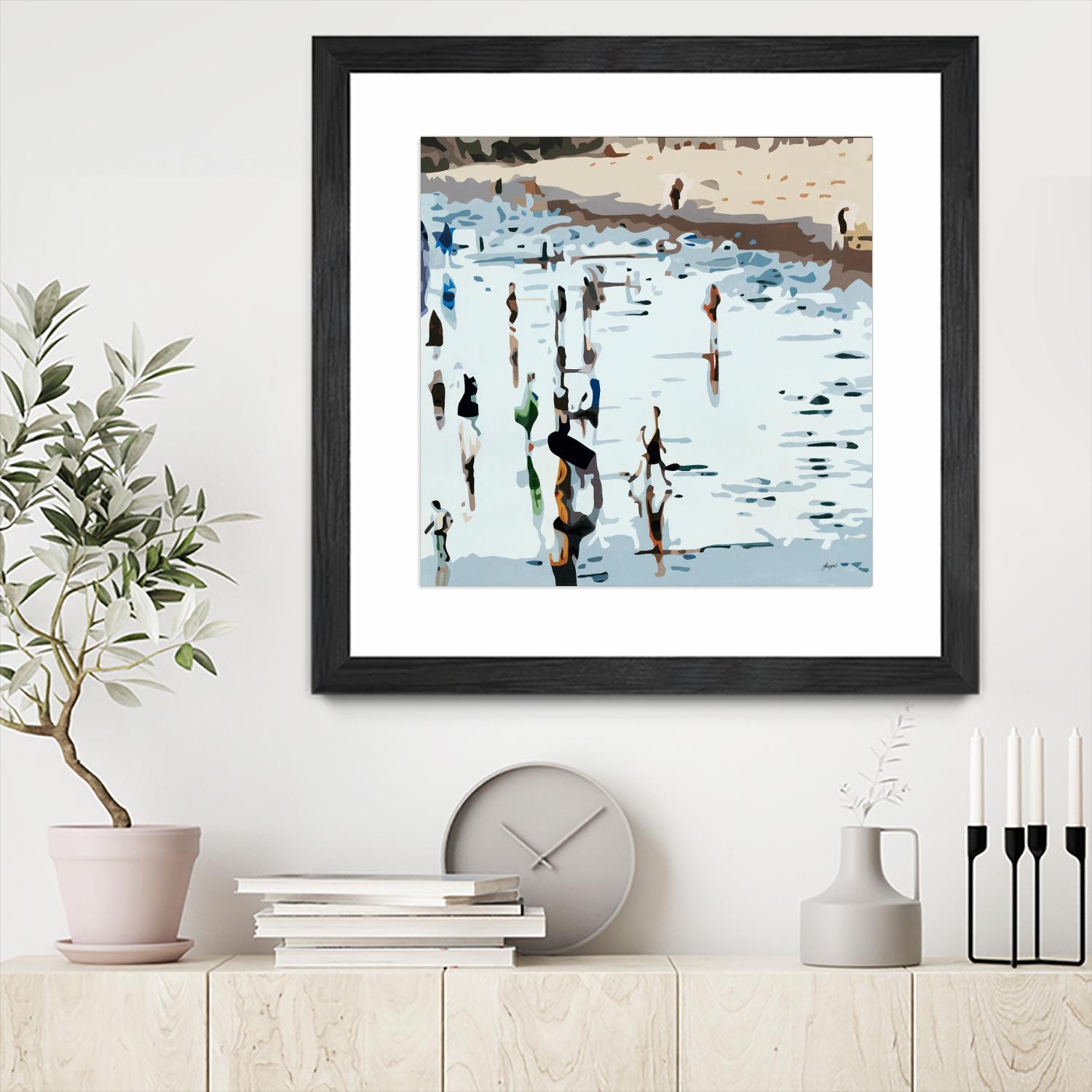 Self Reflection by Beth Ann Lawson on GIANT ART - blues coastal waves