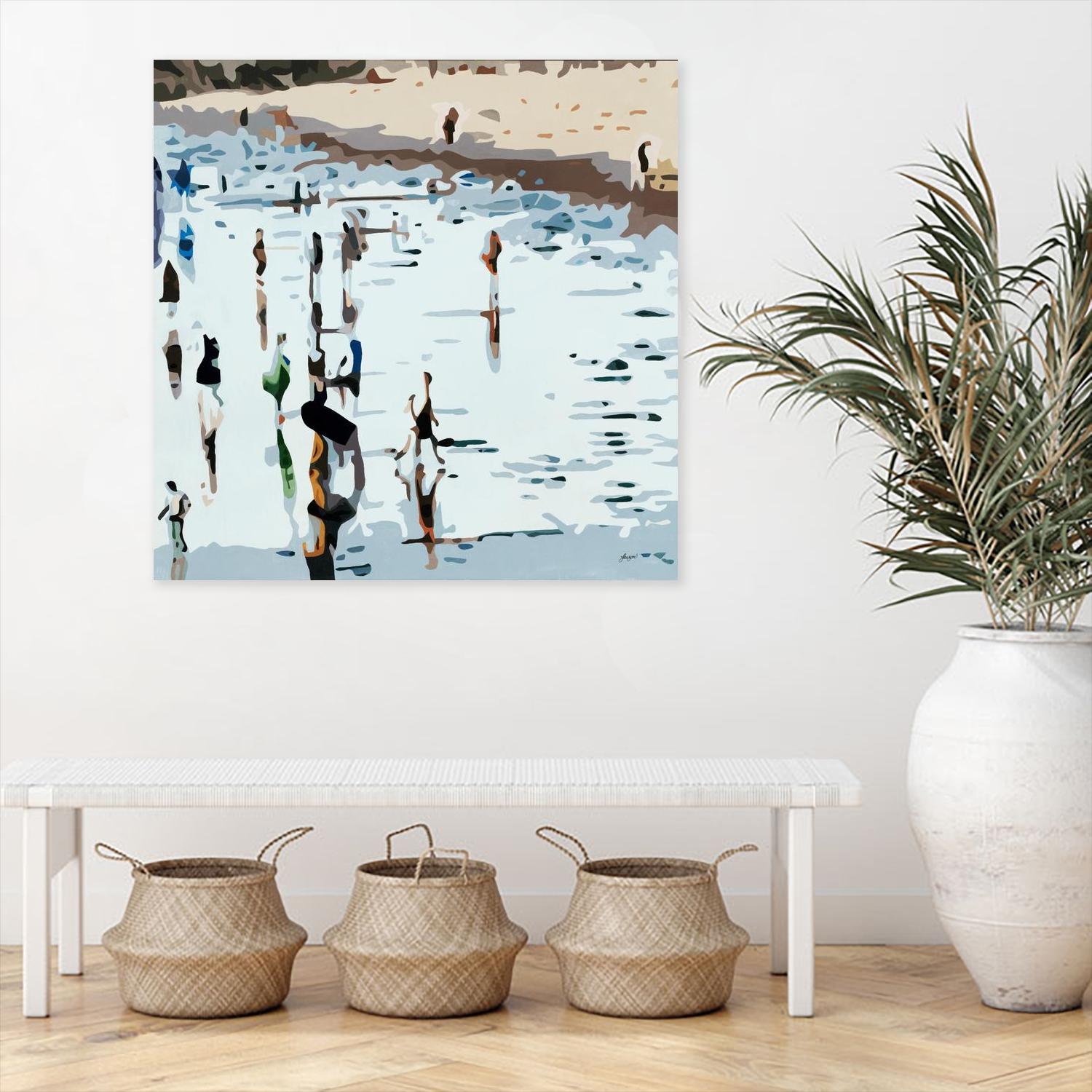 Self Reflection by Beth Ann Lawson on GIANT ART - blues coastal waves