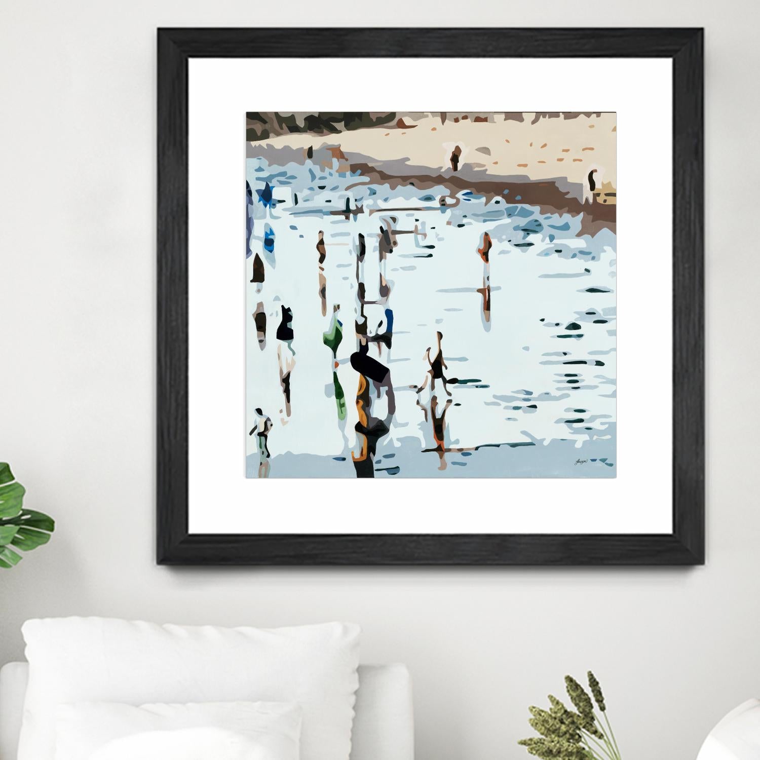 Self Reflection by Beth Ann Lawson on GIANT ART - blues coastal waves