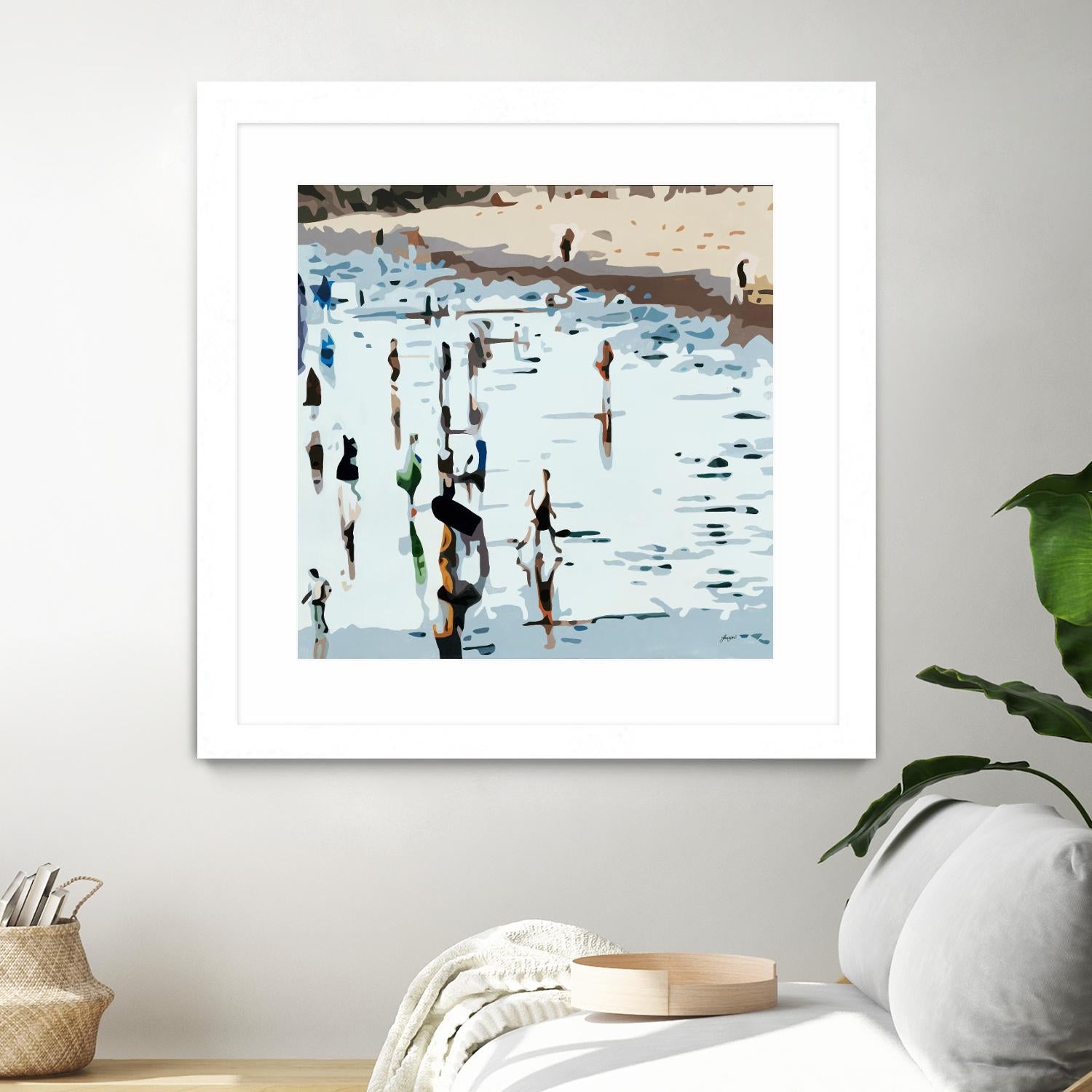 Self Reflection by Beth Ann Lawson on GIANT ART - blues coastal waves