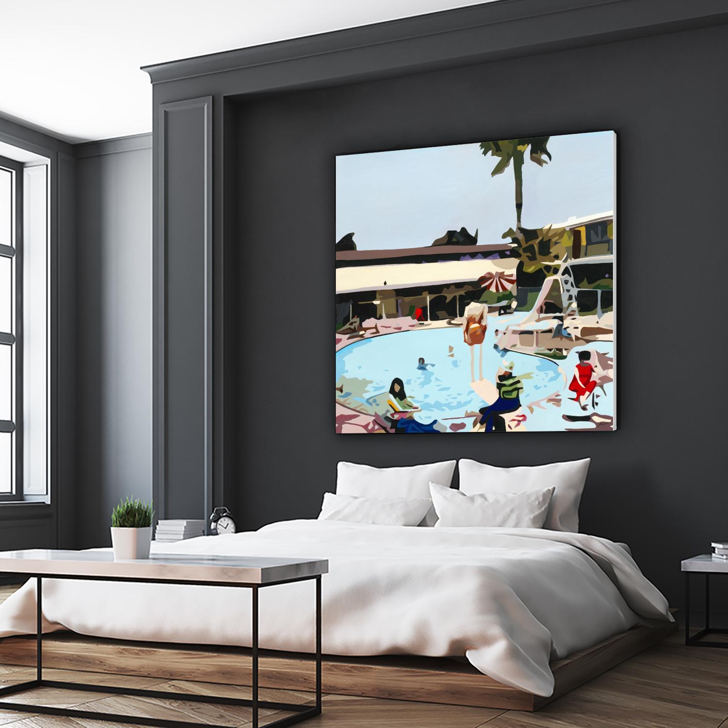 Off The Deep by Beth Ann Lawson on GIANT ART - blues coastal pool